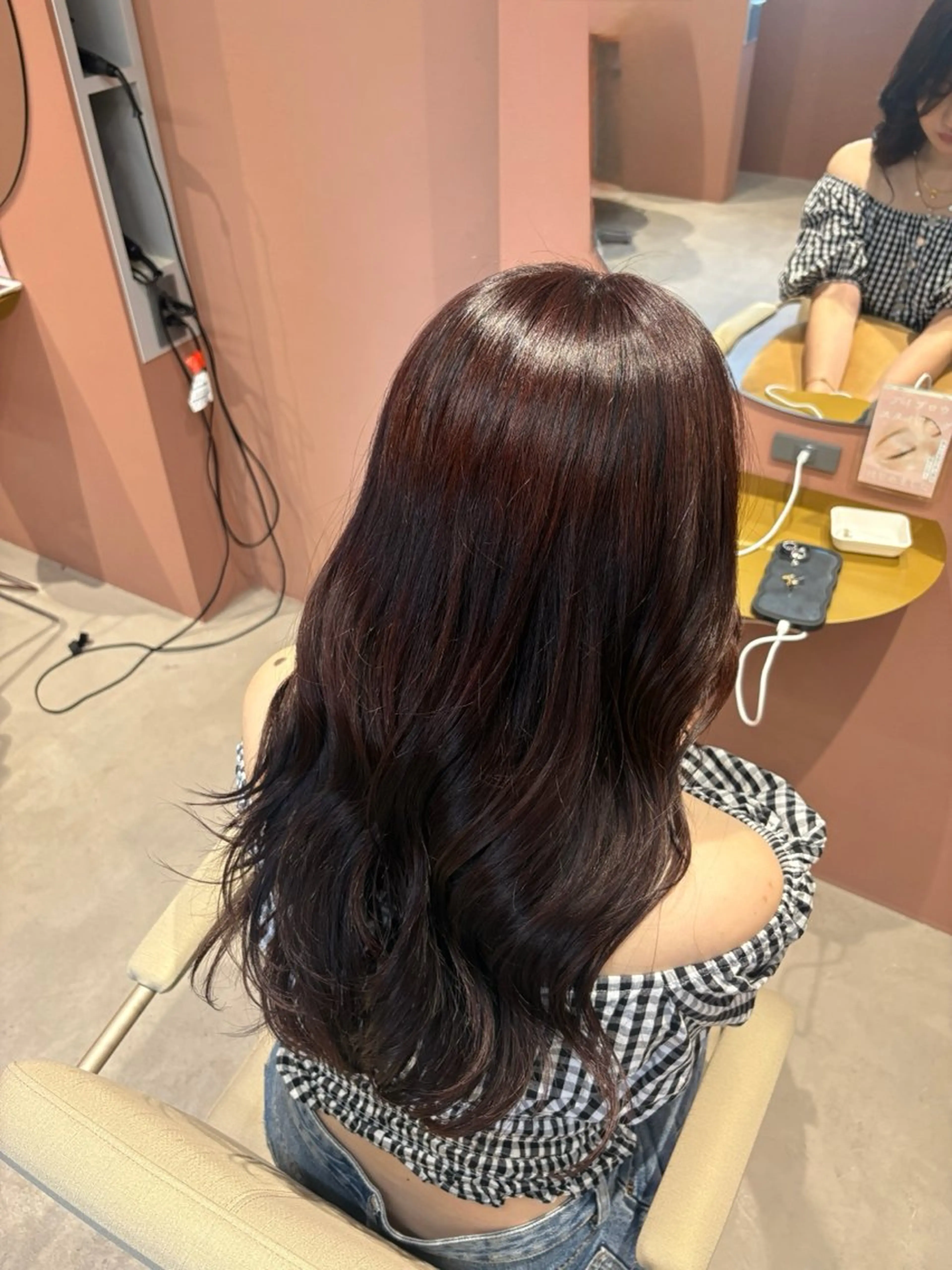 ロング カラー ボルドーカラー ヘアカラー Inity心斎橋/ クルミ☆彡のヘアスタイル