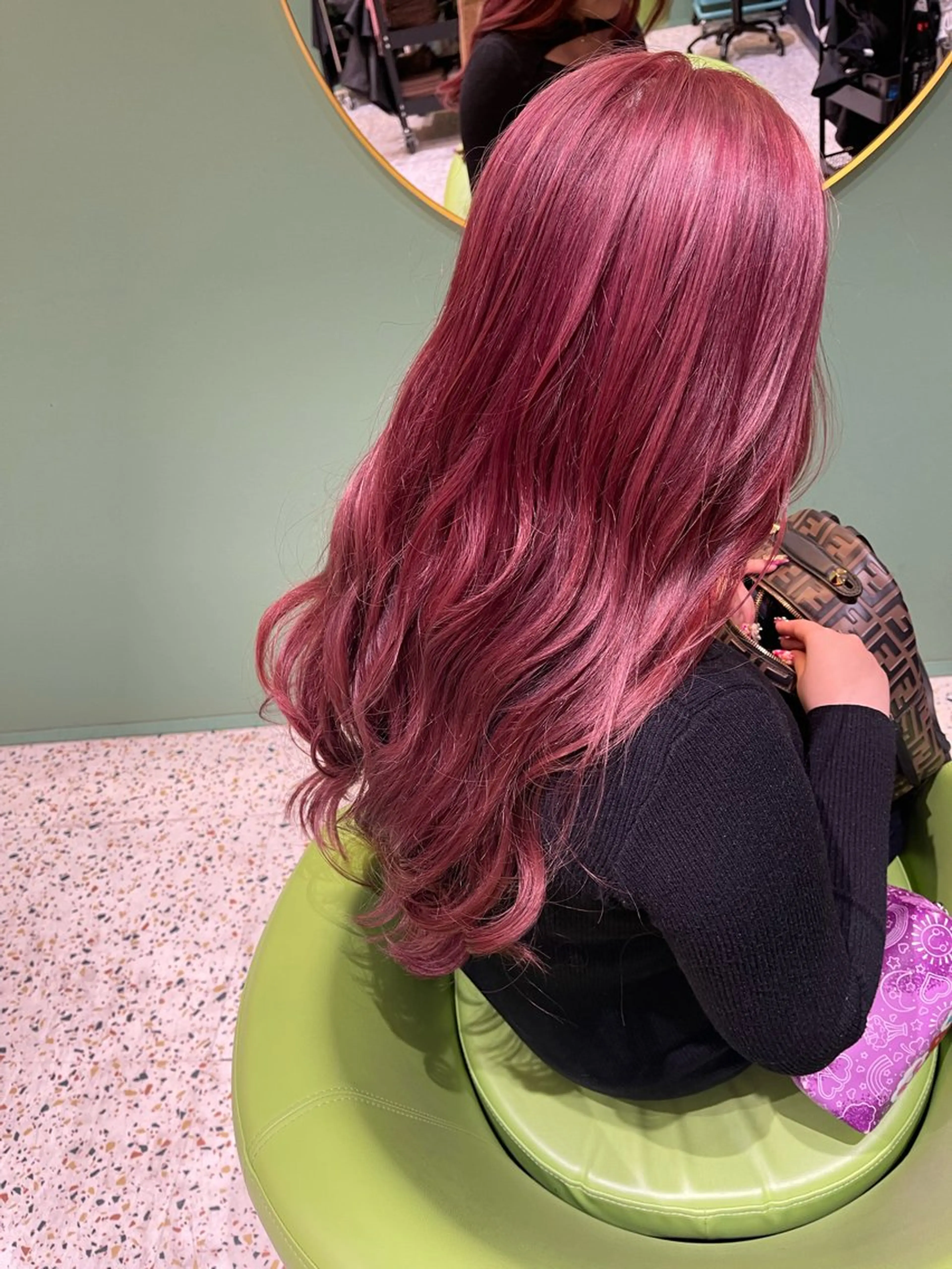 ロング カラー ピンクカラー 透明感カラー/艶髪/ エクステ/HIROのヘアスタイル