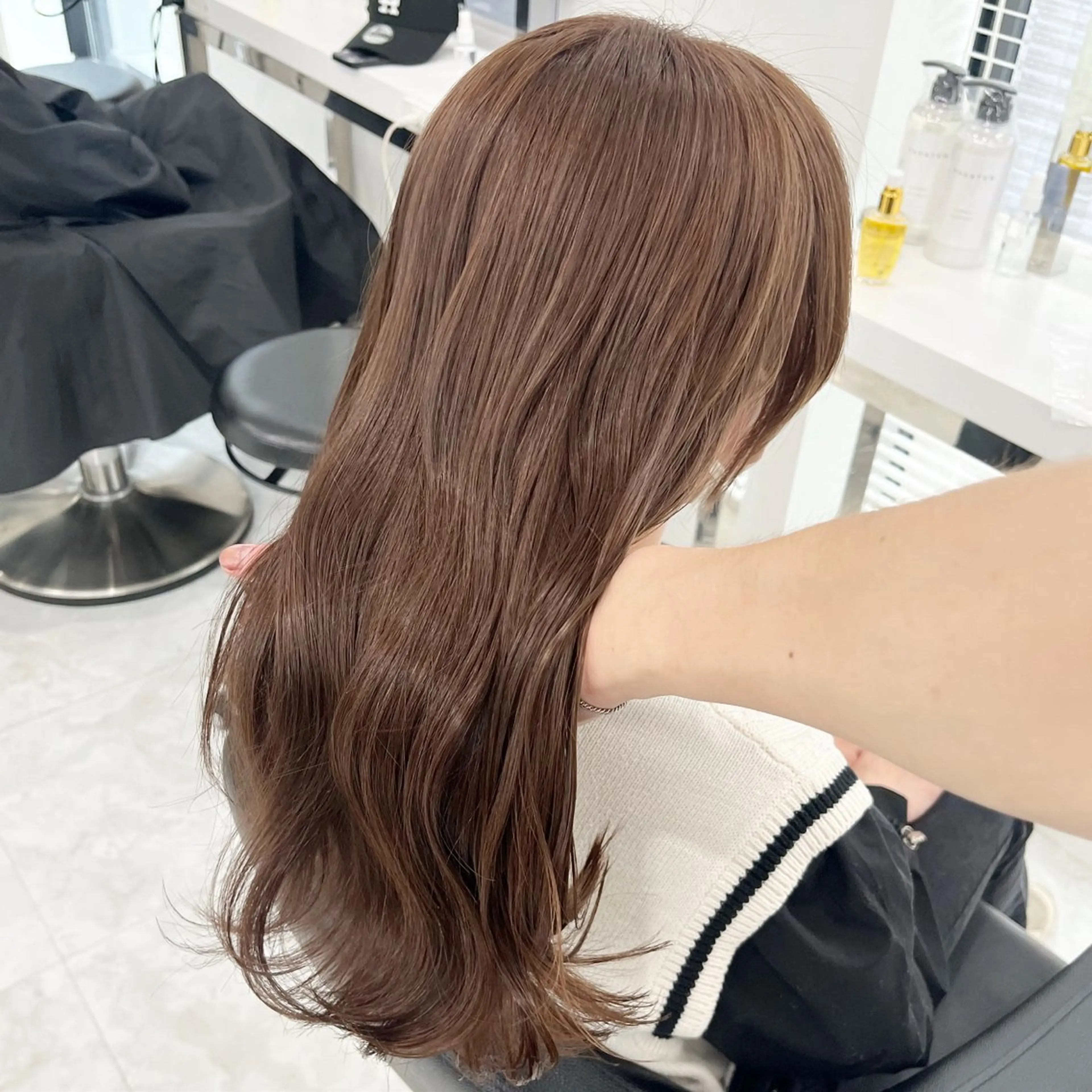カラー ヘアカラー トリートメント 似合わせ💗透け感 💗ブリーチなし💗のヘアスタイル