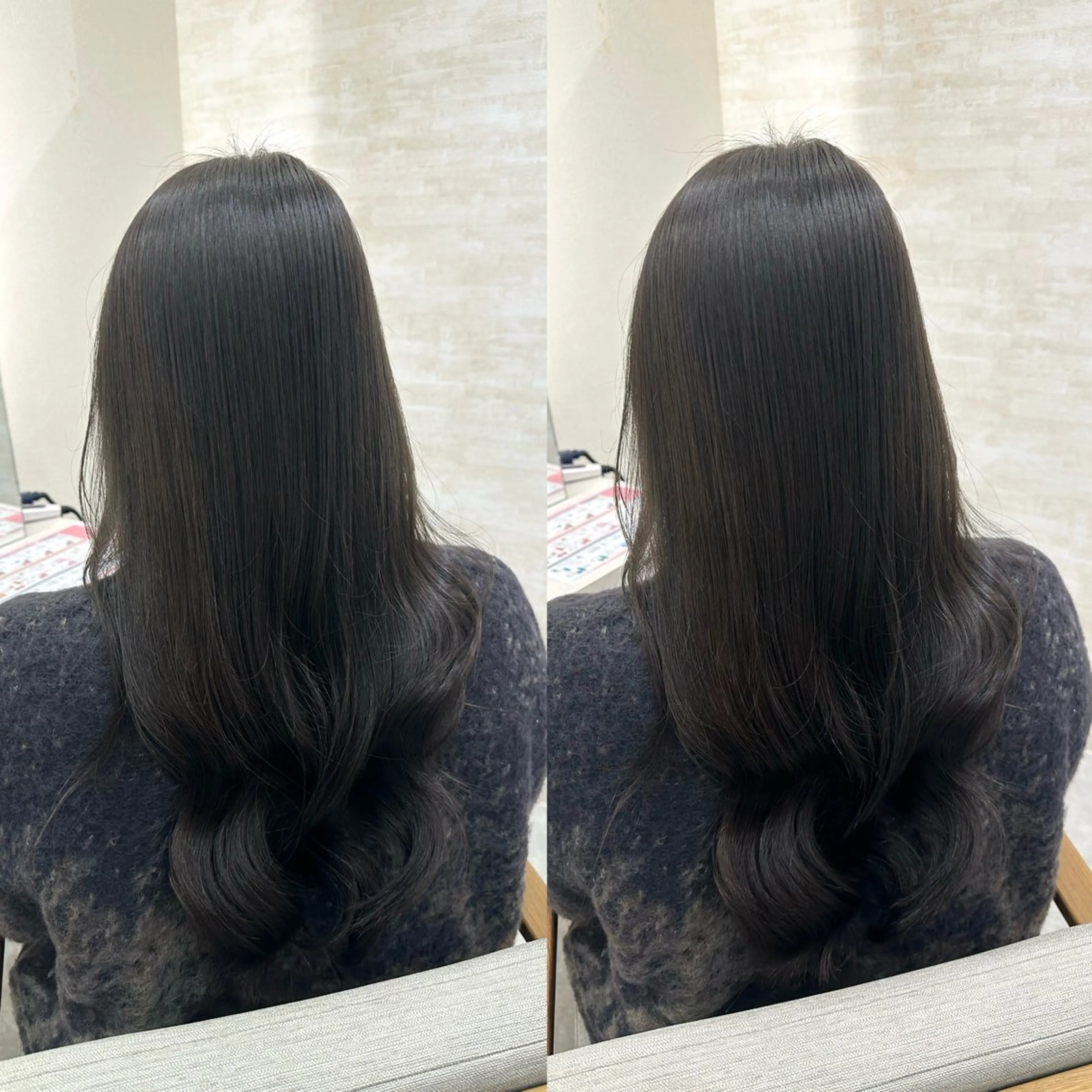 ロング カット ヘアカラー トリートメント 髪質改善&ヘアケア 永山若奈のヘアスタイル