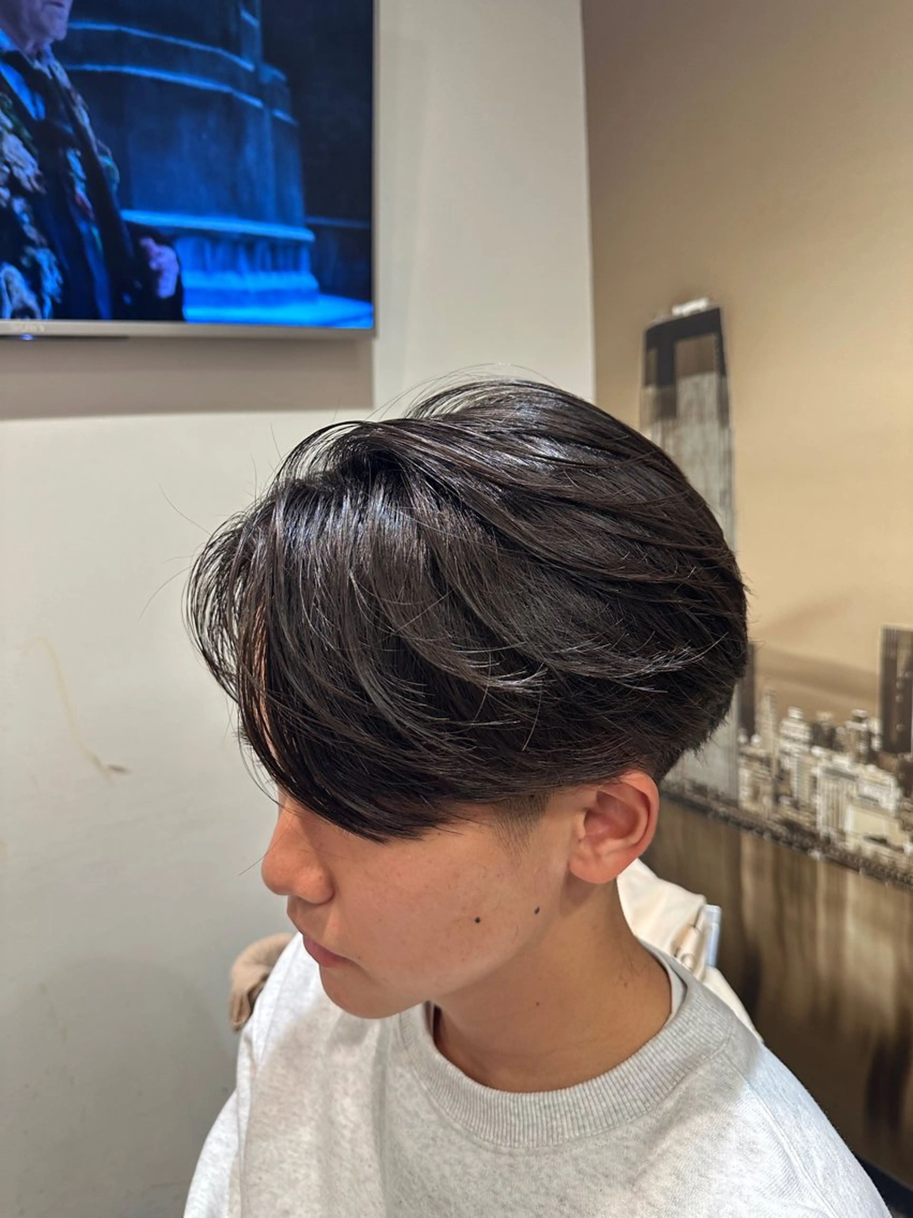 メンズ カット メンズパーマ/レイヤ ーカット岡田遥希のヘアスタイル