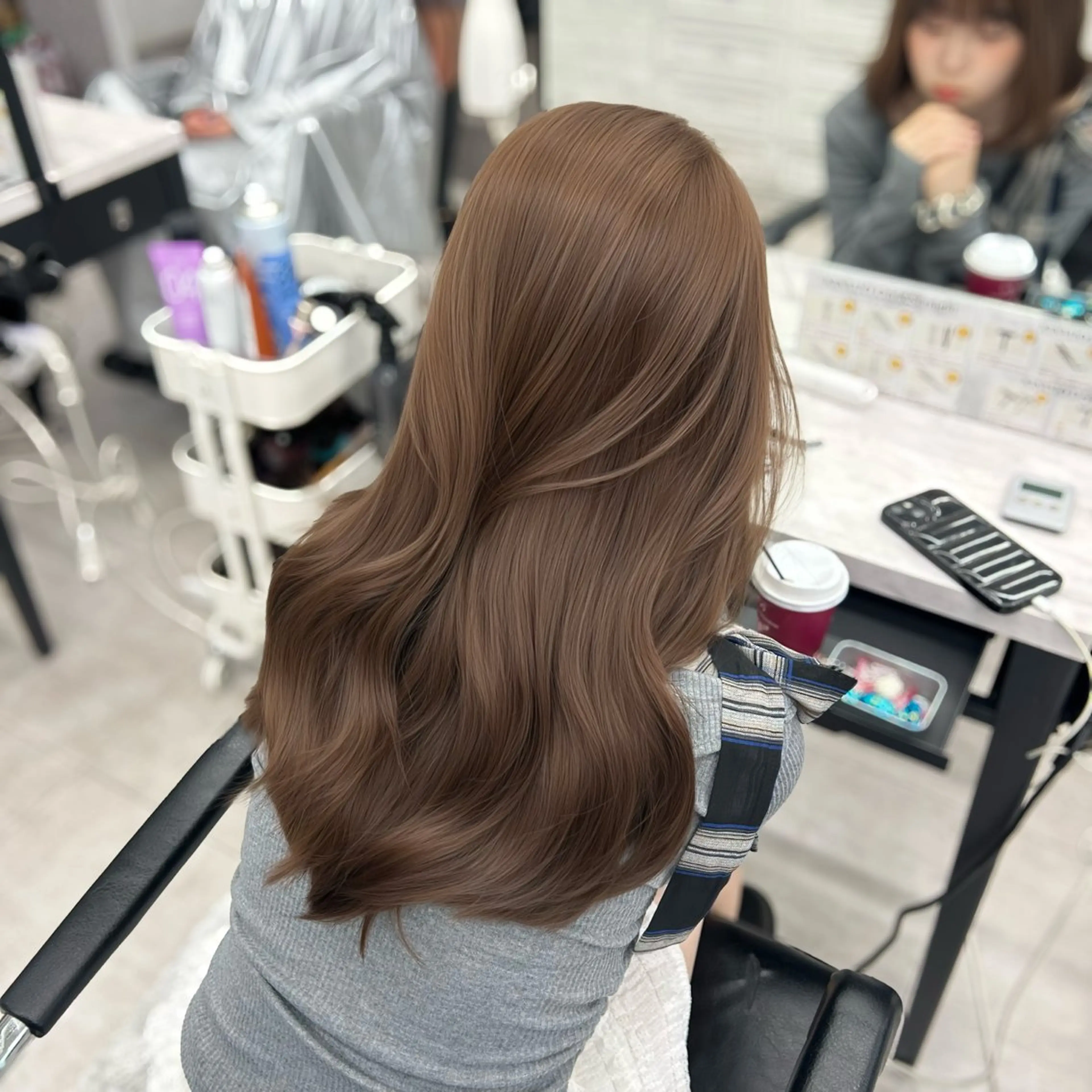 ロング カラー 韓国ヘア🇰🇷／ 艶カラー鈴木萌愛🩶のヘアスタイル