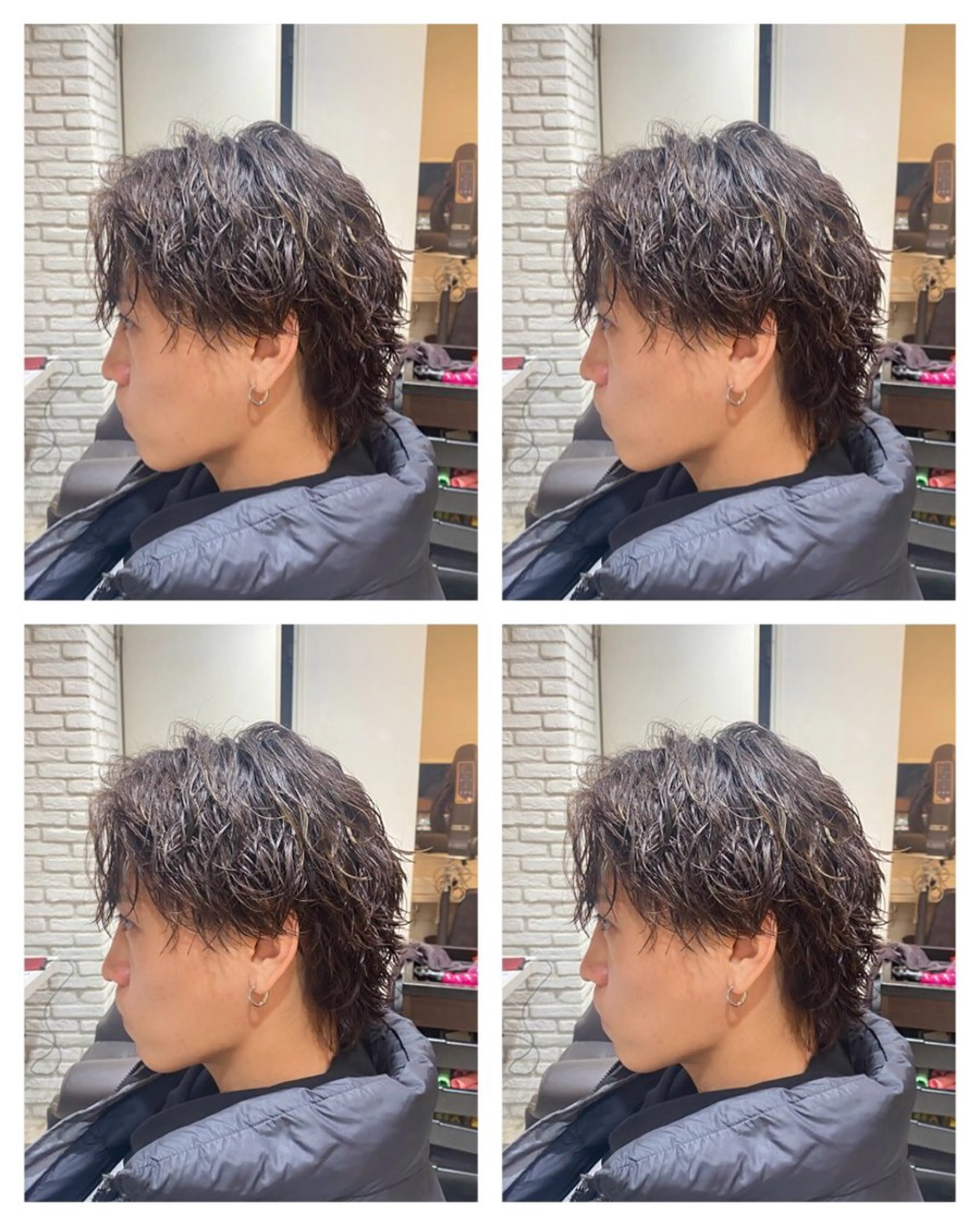 ミディアム パーマ メンズ カット パーマ トリートメント 🔹似合わせ✖️垢抜 け職人/ℕ𝕆ℝ𝕀のヘアスタイル