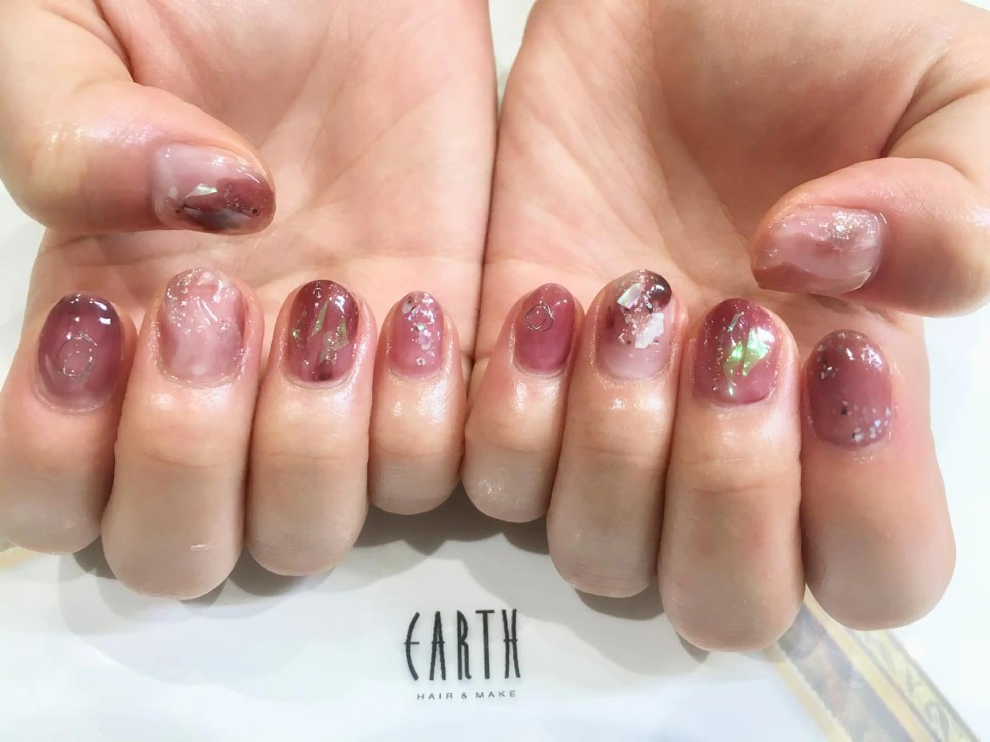 ネイル クリアネイル ニュアンスネイル ハンドネイル 佐藤 まりえのネイルデザイン