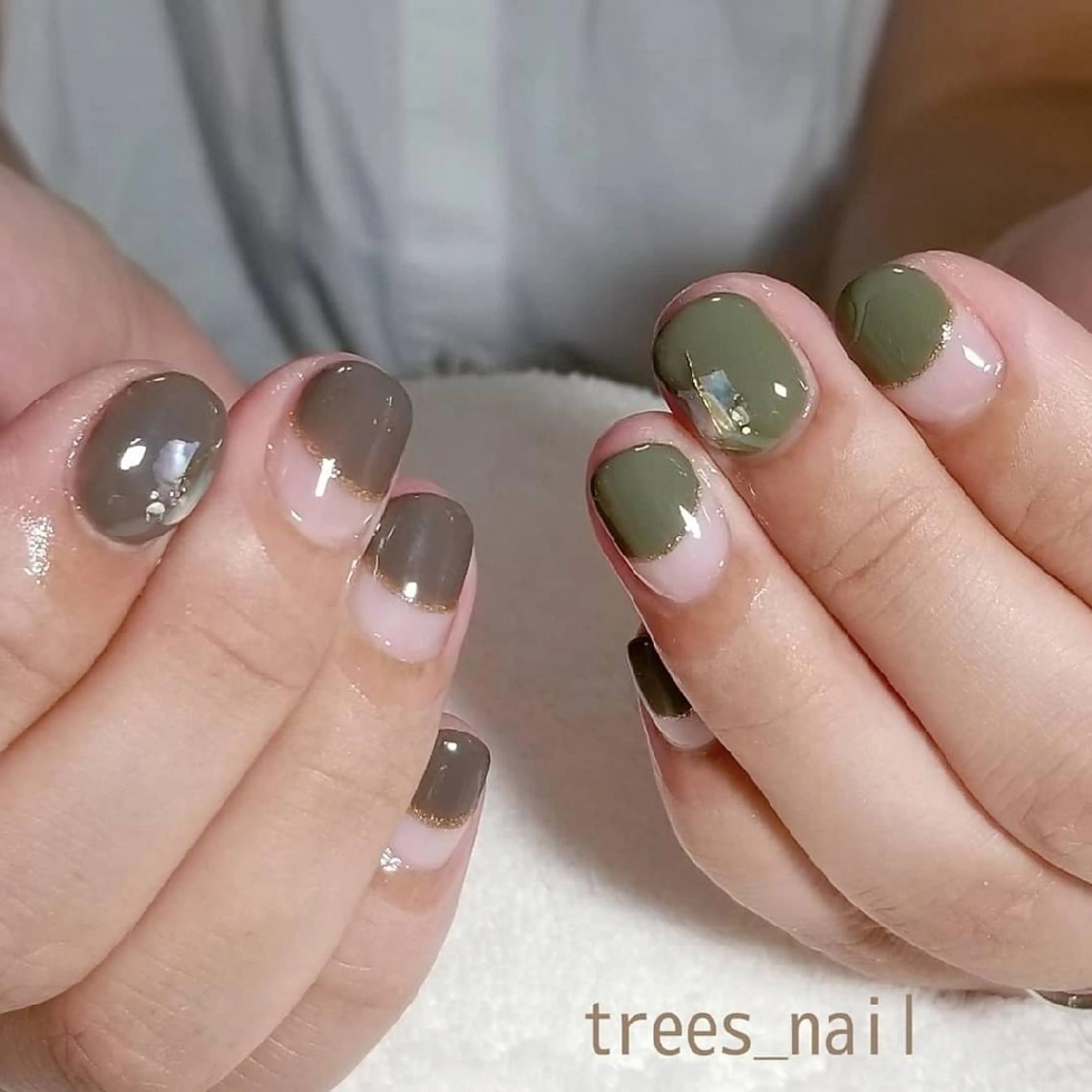 ネイル フレンチネイル ハンドネイル フットネイル trees_ nailのネイルデザイン
