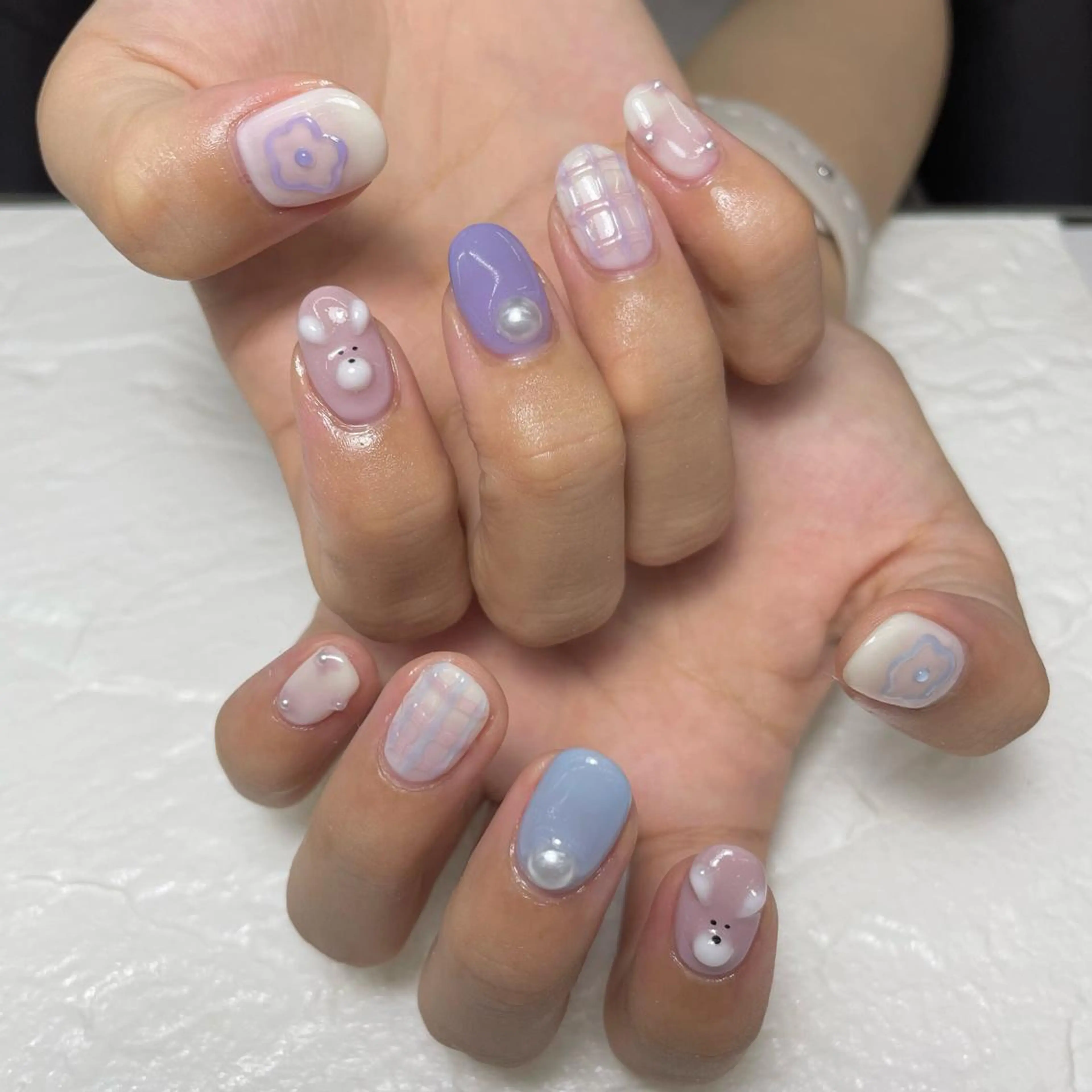 ネイル ぷっくりネイル Nail Blue512所属・Nailist MINORIのネイルデザイン