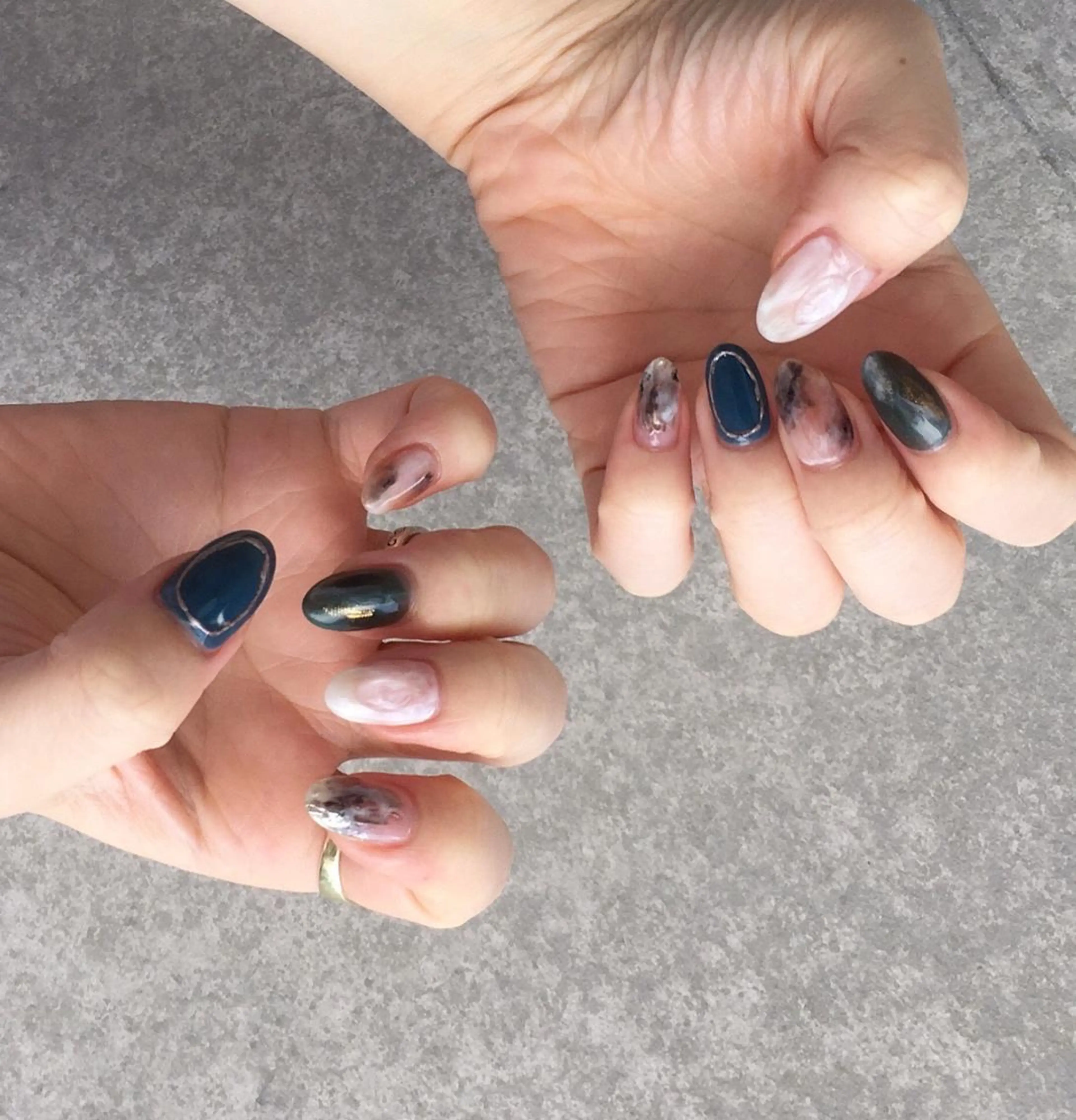 ネイル アートネイル 長さ出し ジェルネイル マットネイル ミラーネイル ハンドネイル nail salon Soeurのネイルデザイン