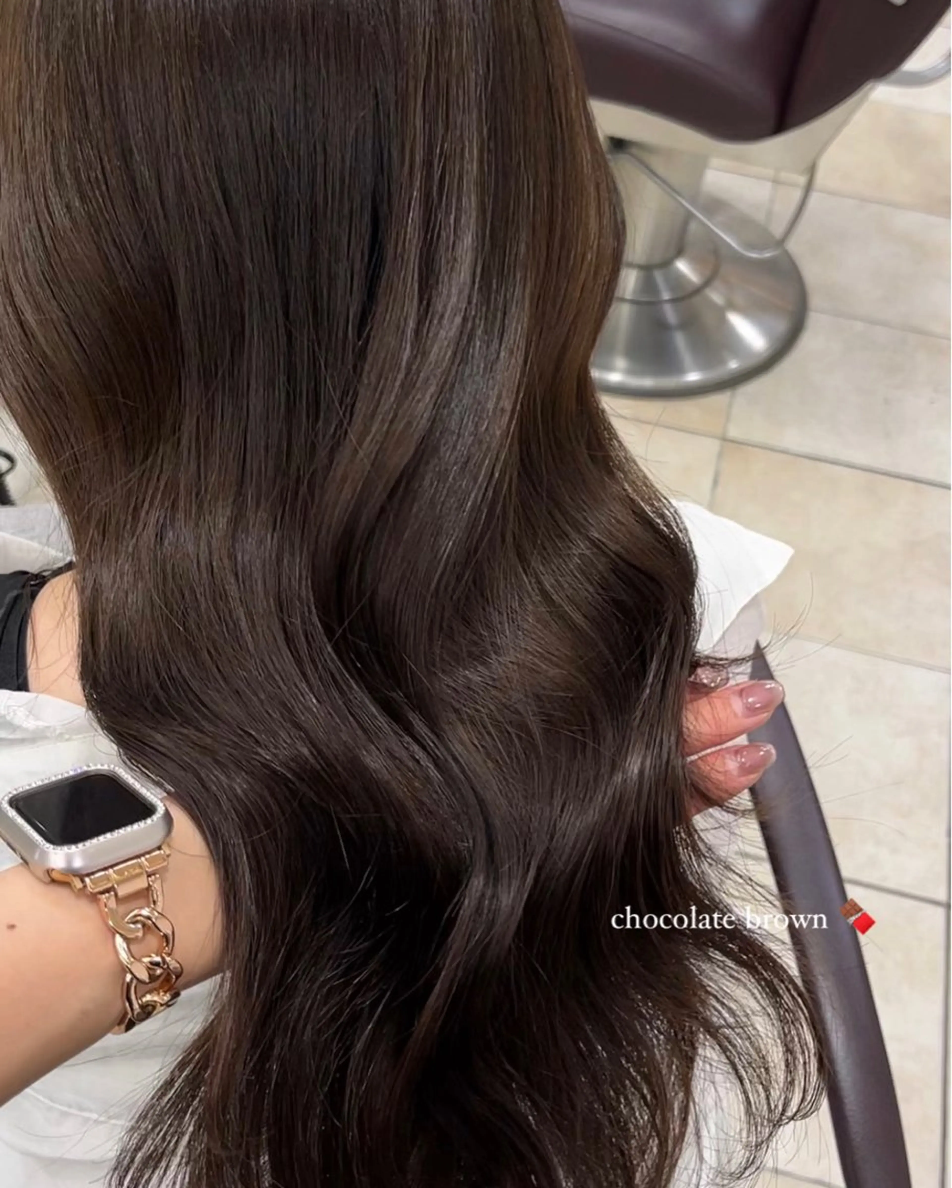 ロング チョコレートブラウン ヘッドスパ 韓国ヘア×艶髪🎀 池袋/Rina🩶のヘアスタイル