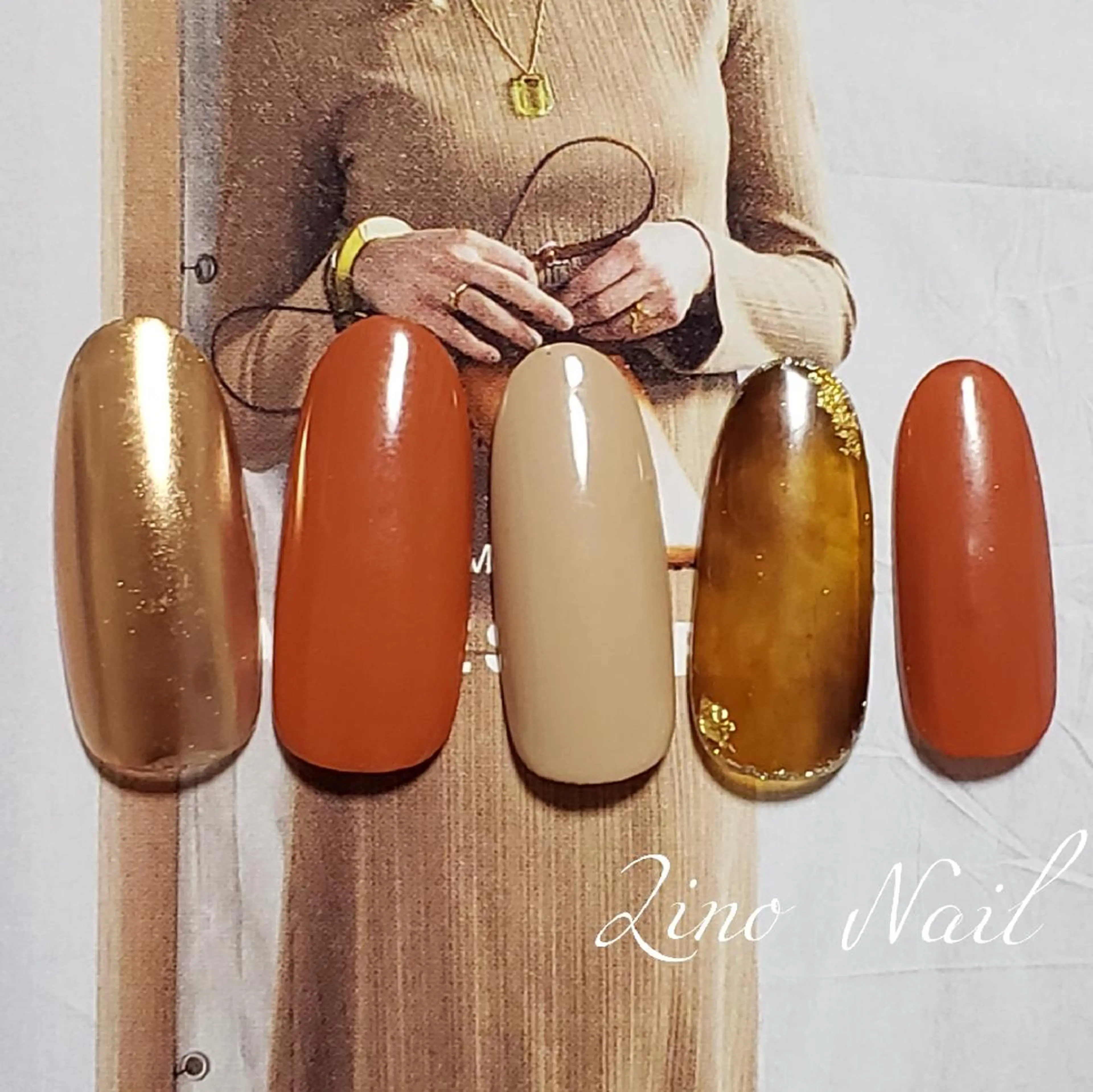 ネイル べっ甲ネイル ジェルネイル ミラーネイル ニュアンスネイル パラジェル Lino Nailのネイルデザイン