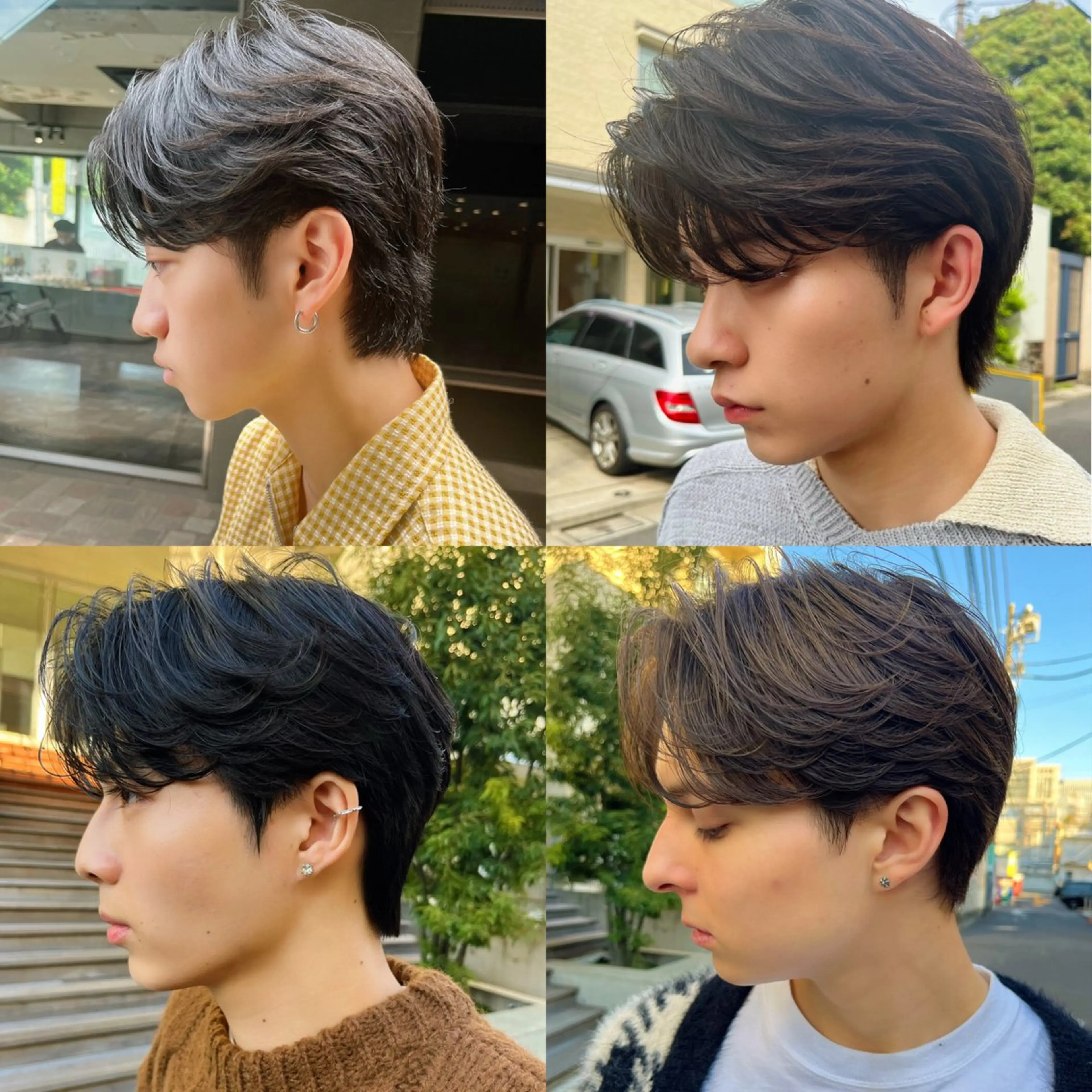 ショート カラー パーマ メンズ カット メンズ🍃ナチュラル 韓国風ヘアRENのヘアスタイル