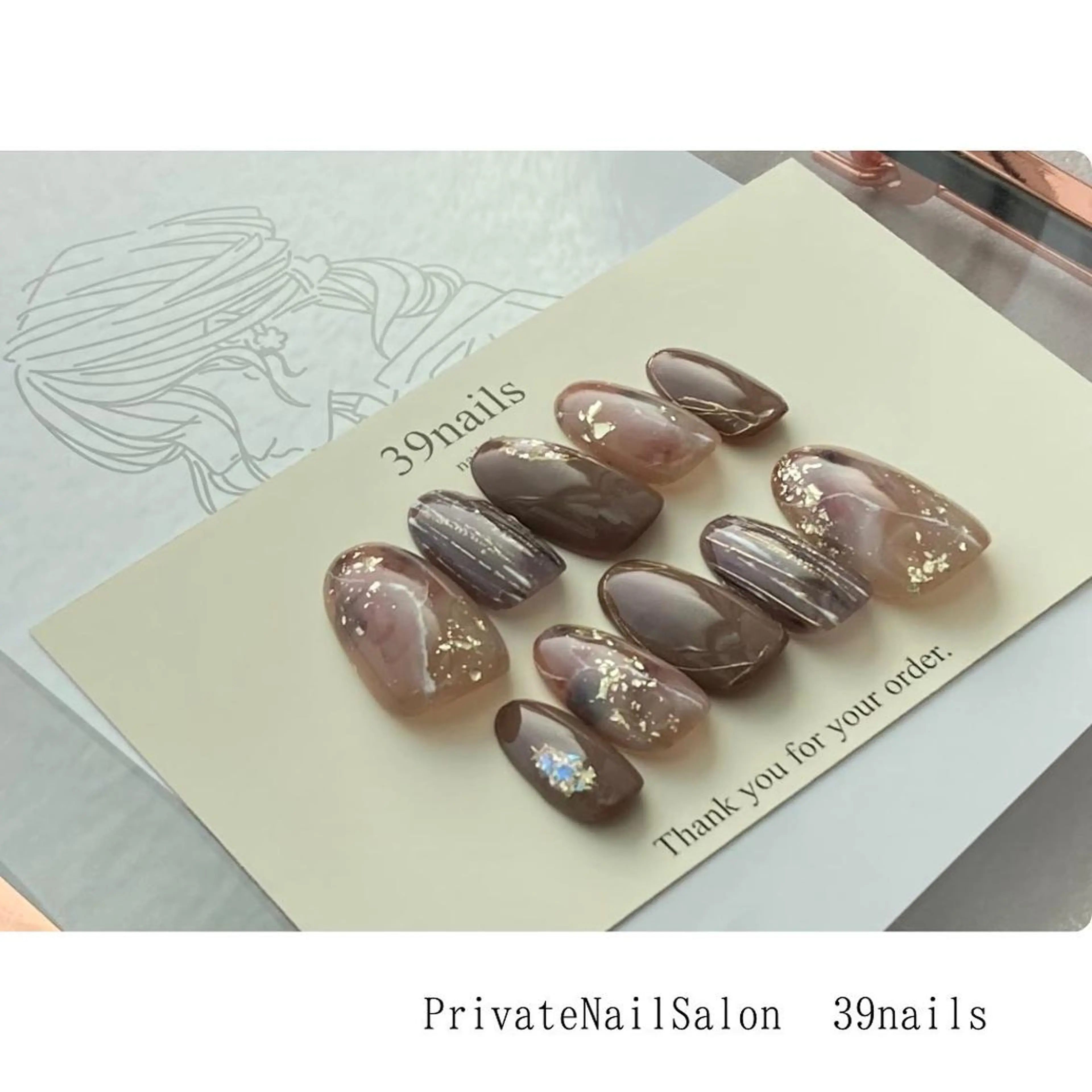 ネイル ネイルチップ 39-nails EharaMikuのネイルデザイン