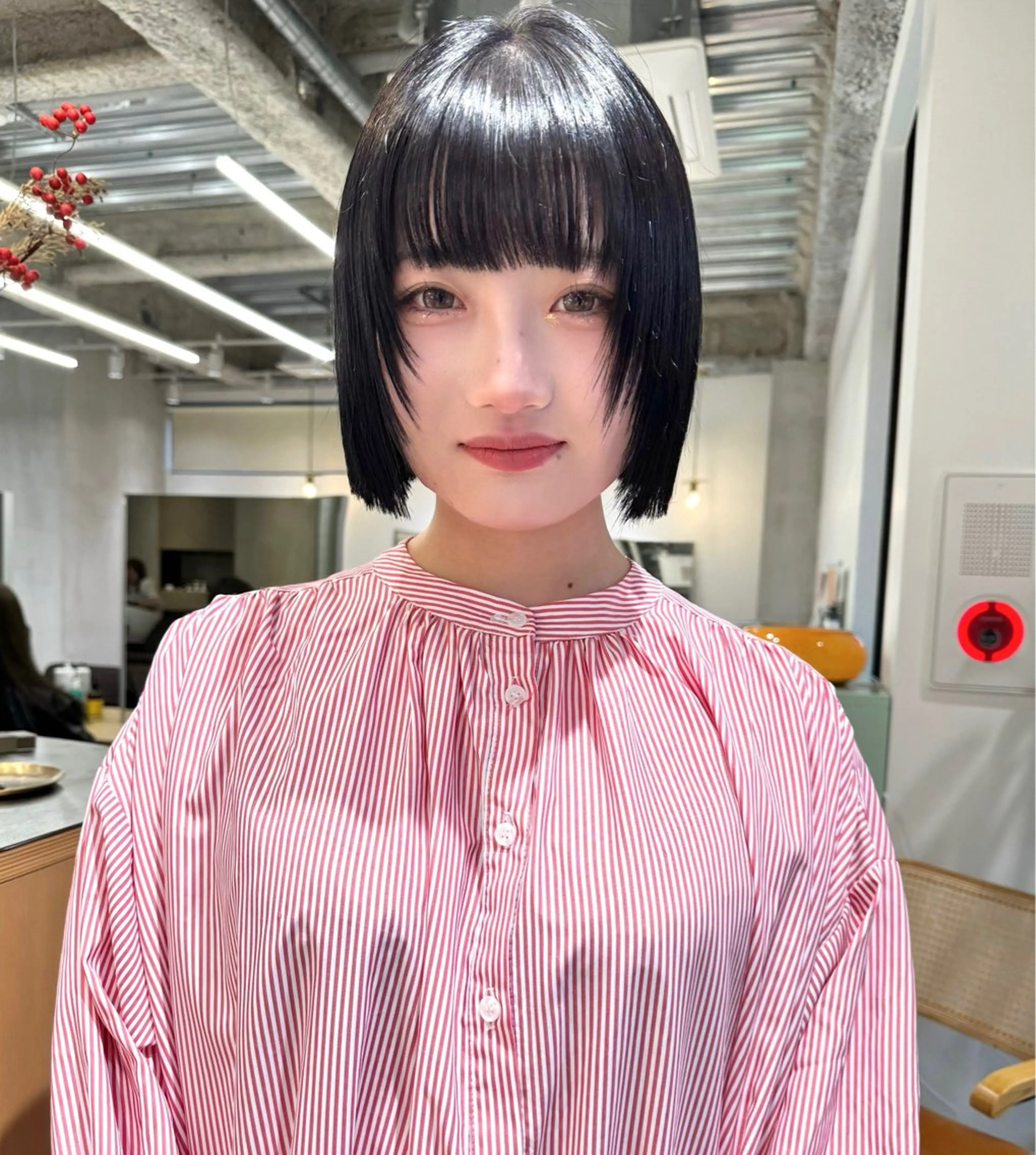 ショート ボブ 顔まわりレイヤー 顔周りカット レイヤーカット 外ハネヘア カット hollo渋谷所属・🇰🇷タッセルボブ /DAIKIのヘアスタイル