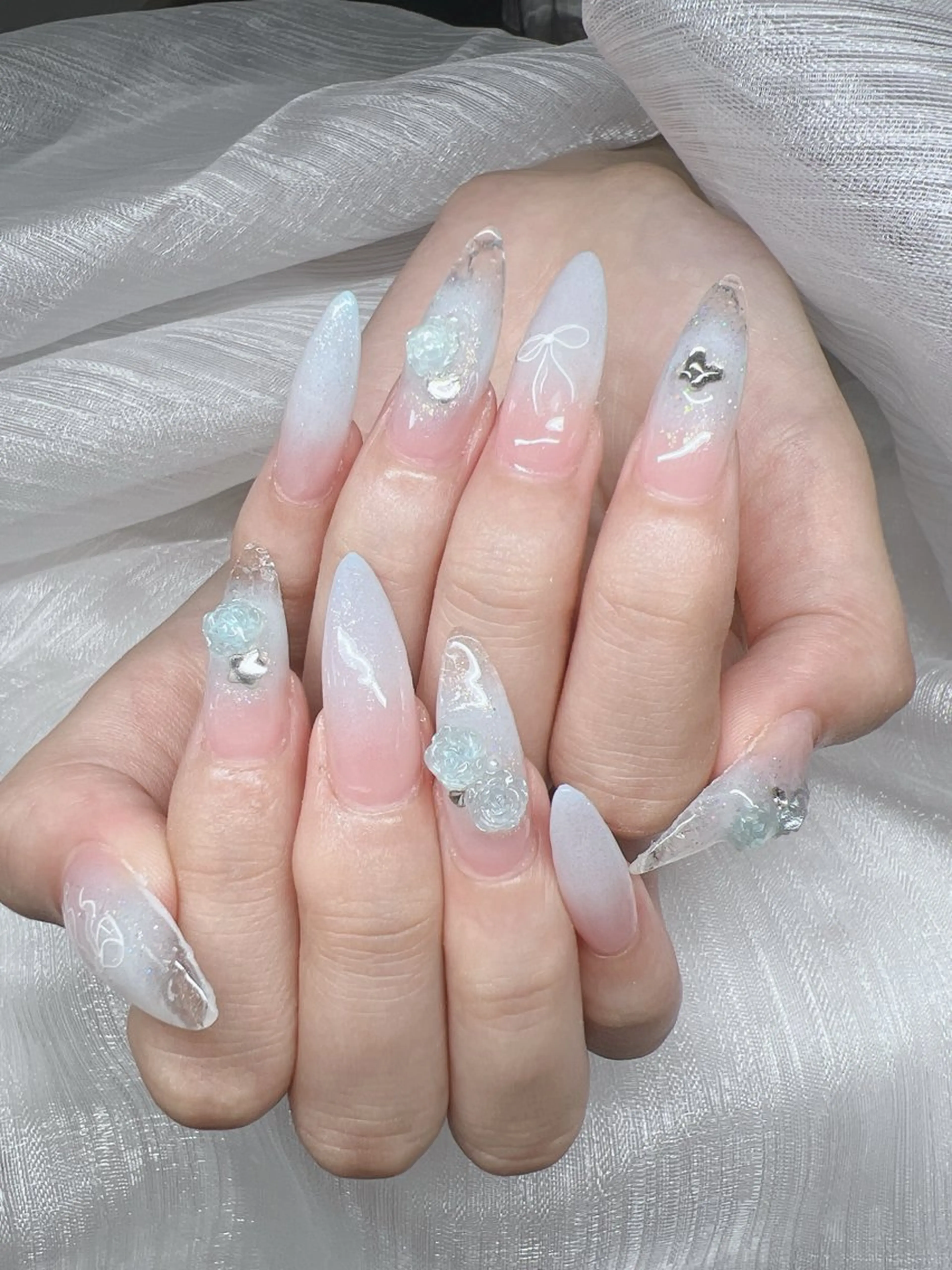 ネイル ハンドネイル Lee Nails チップ長さだし専門店のネイルデザイン