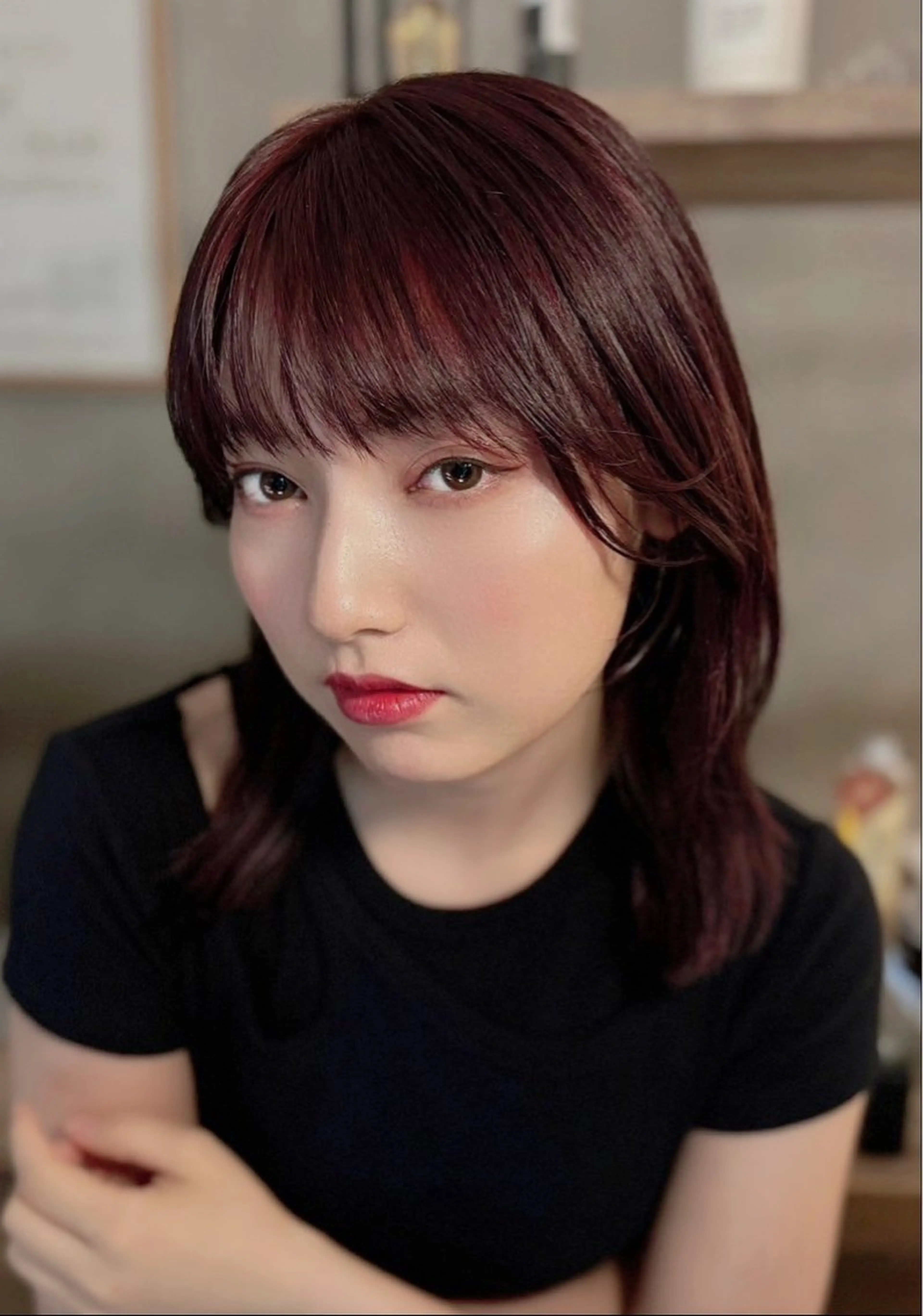 ミディアム カラー ［極潤］ヒアルロン酸 🫧カラー髪質改善のヘアスタイル
