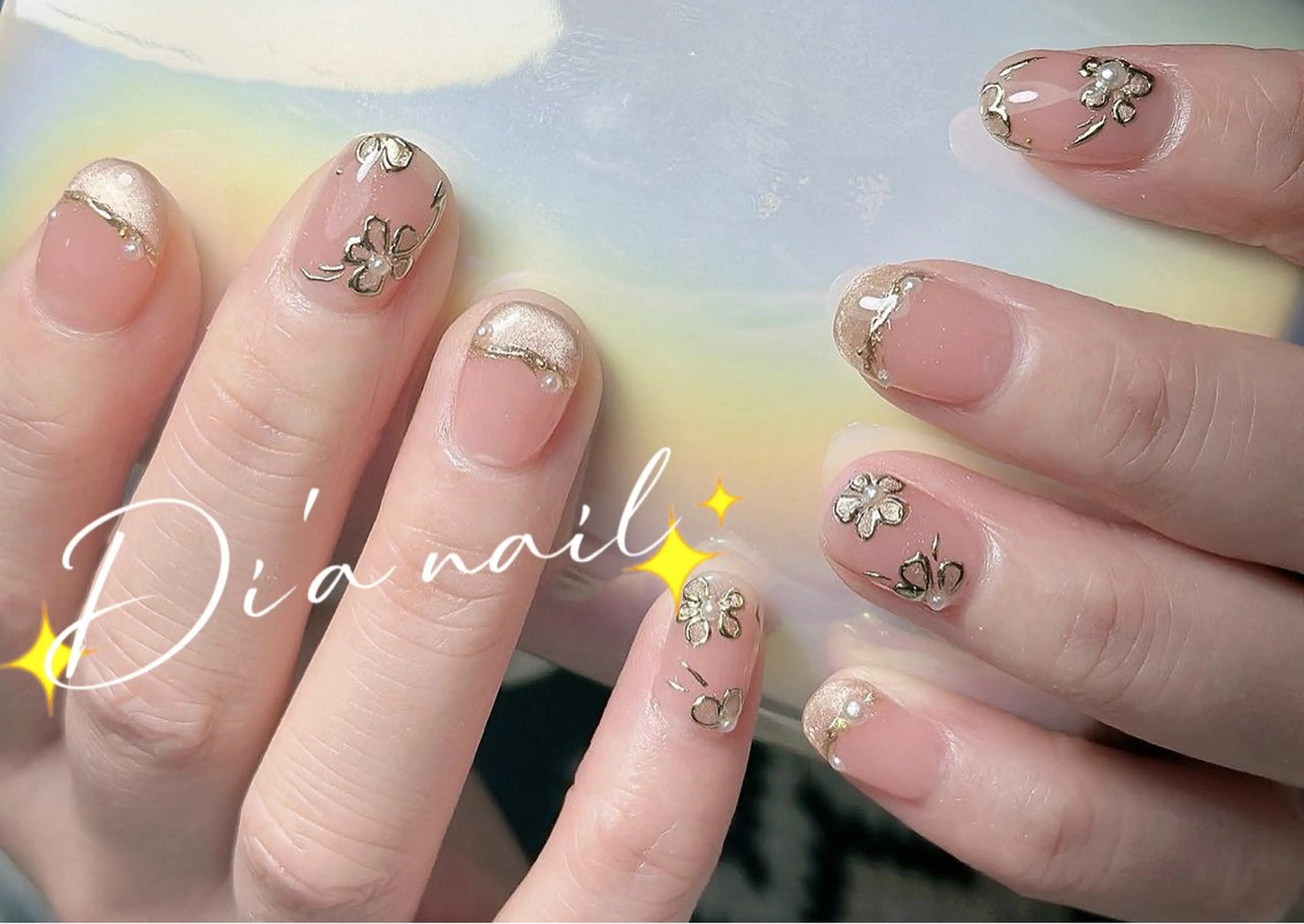 ネイル チークネイル ジェルネイル グラデーション マグネットネイル ニュアンスネイル Di'a nail ネイルサロンのネイルデザイン