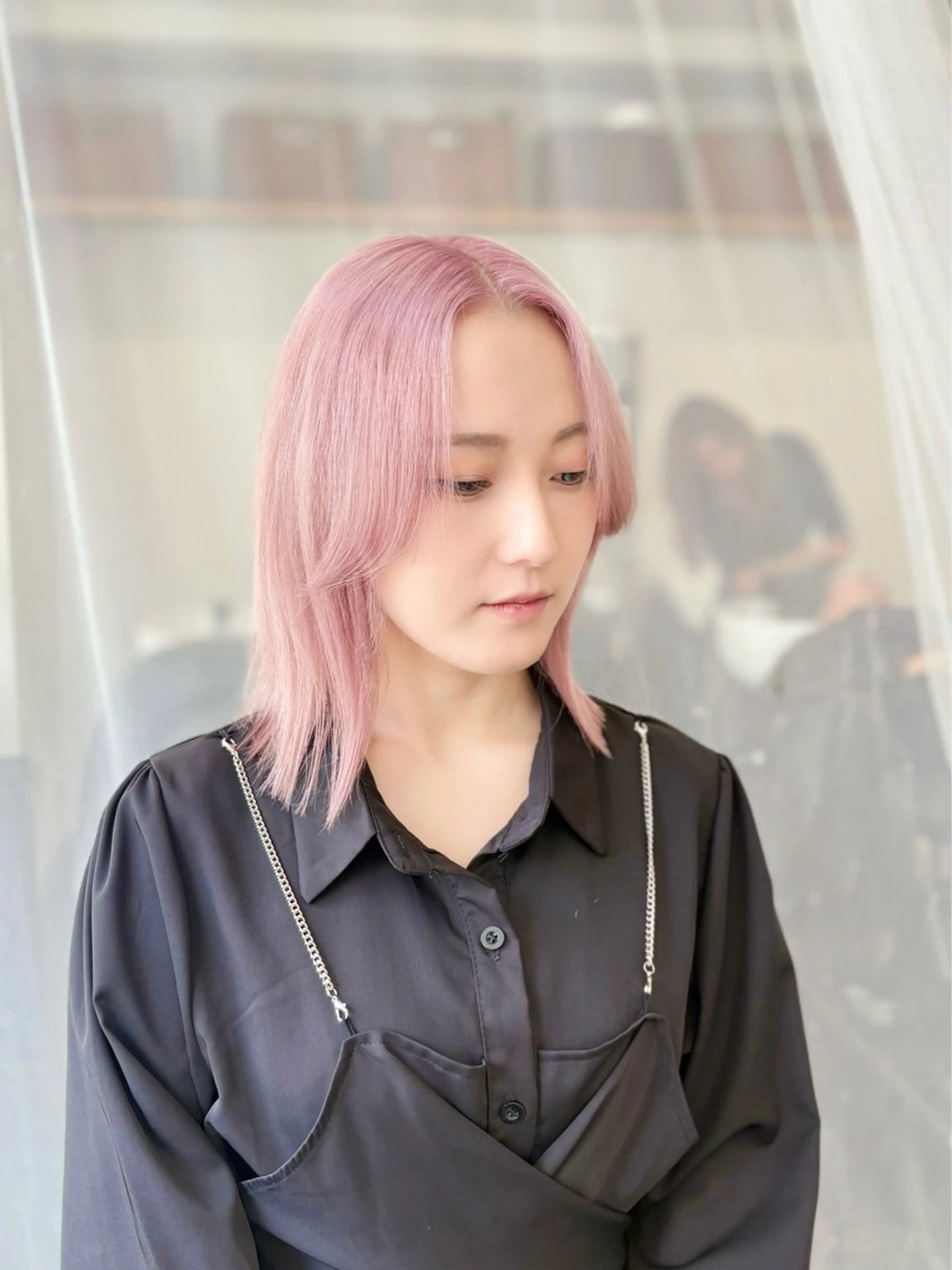 ミディアム カラー ヘアカラー トリートメント GaKu/ハイトーン /デザイン/レイヤーのヘアスタイル