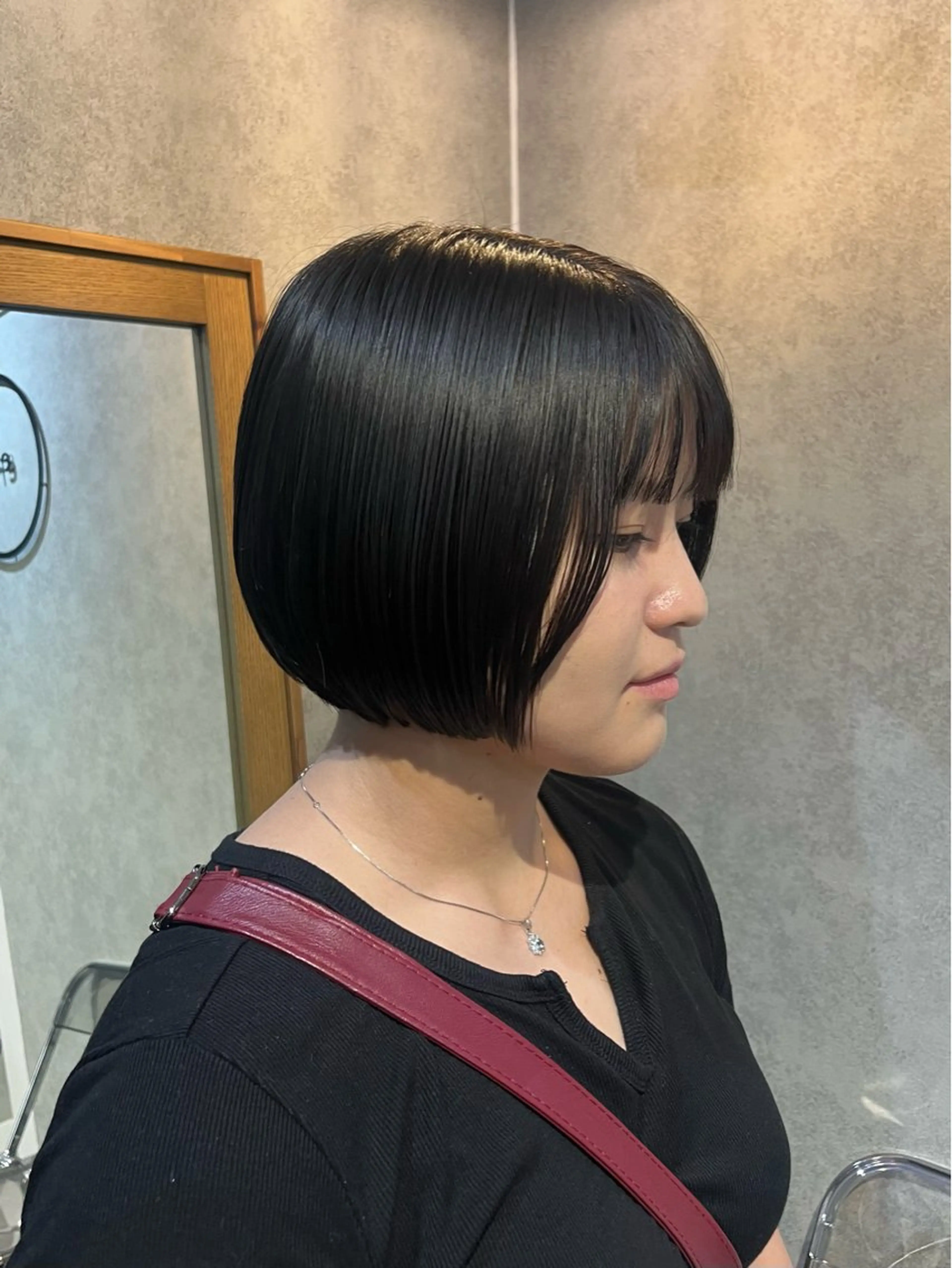 ショート カラー カット ヘアカラー トリートメント ボブ/プツッとボブ/ ボブパーマ/モエのヘアスタイル
