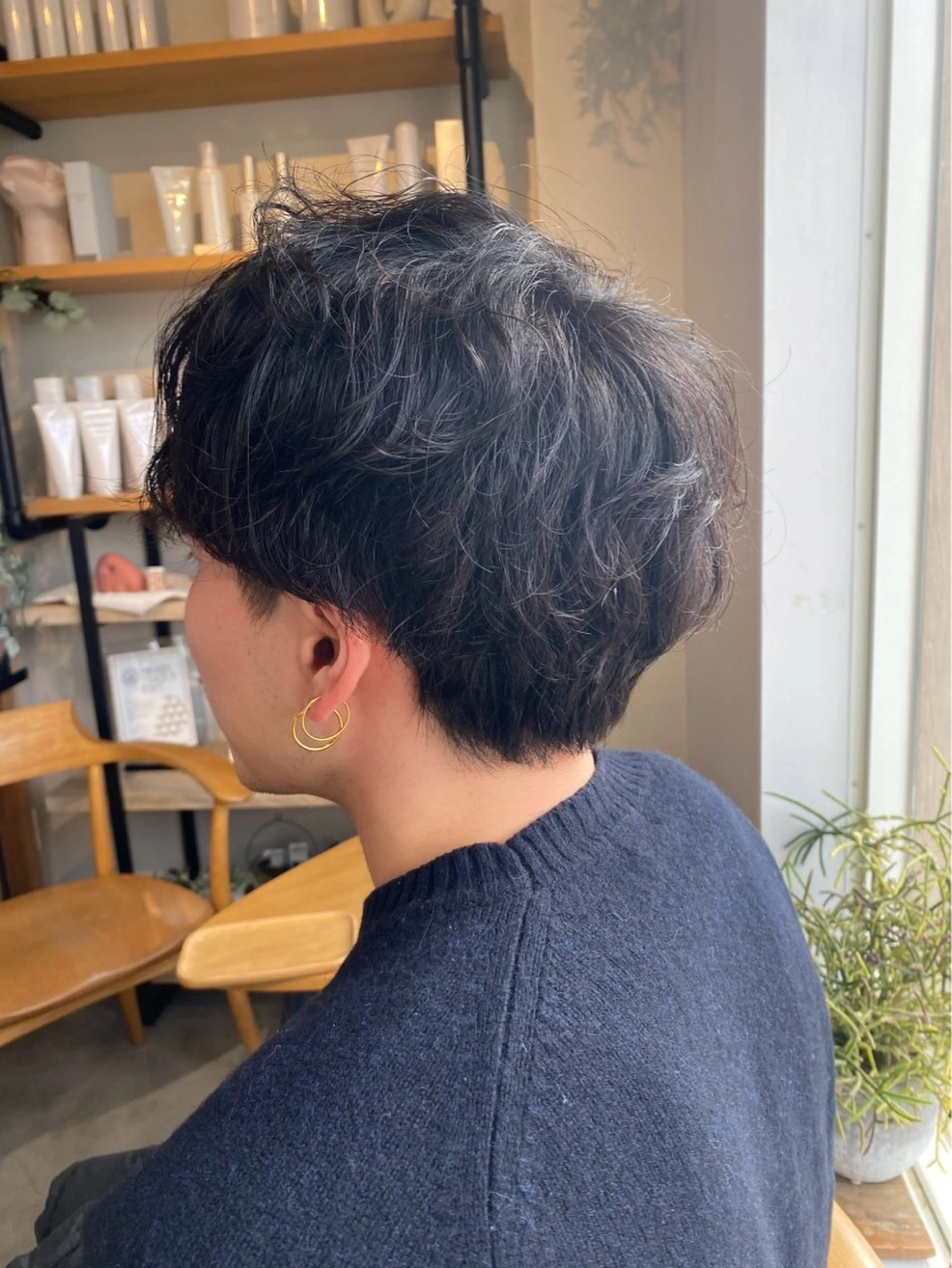 ショート メンズ カット パーマ 千種 美羽のヘアスタイル
