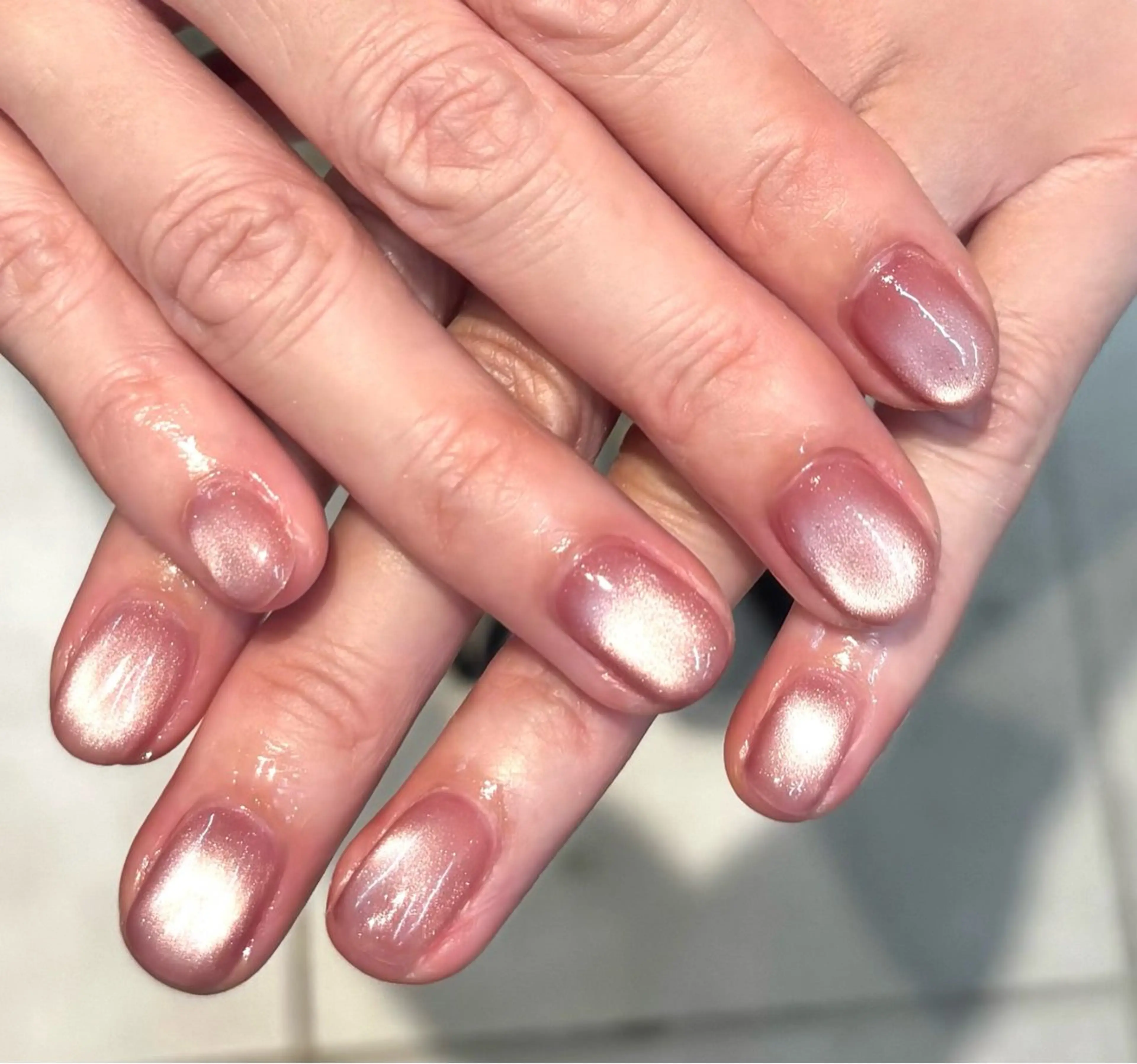 ネイル マグネットネイル ピンク yumi nail10のネイルデザイン