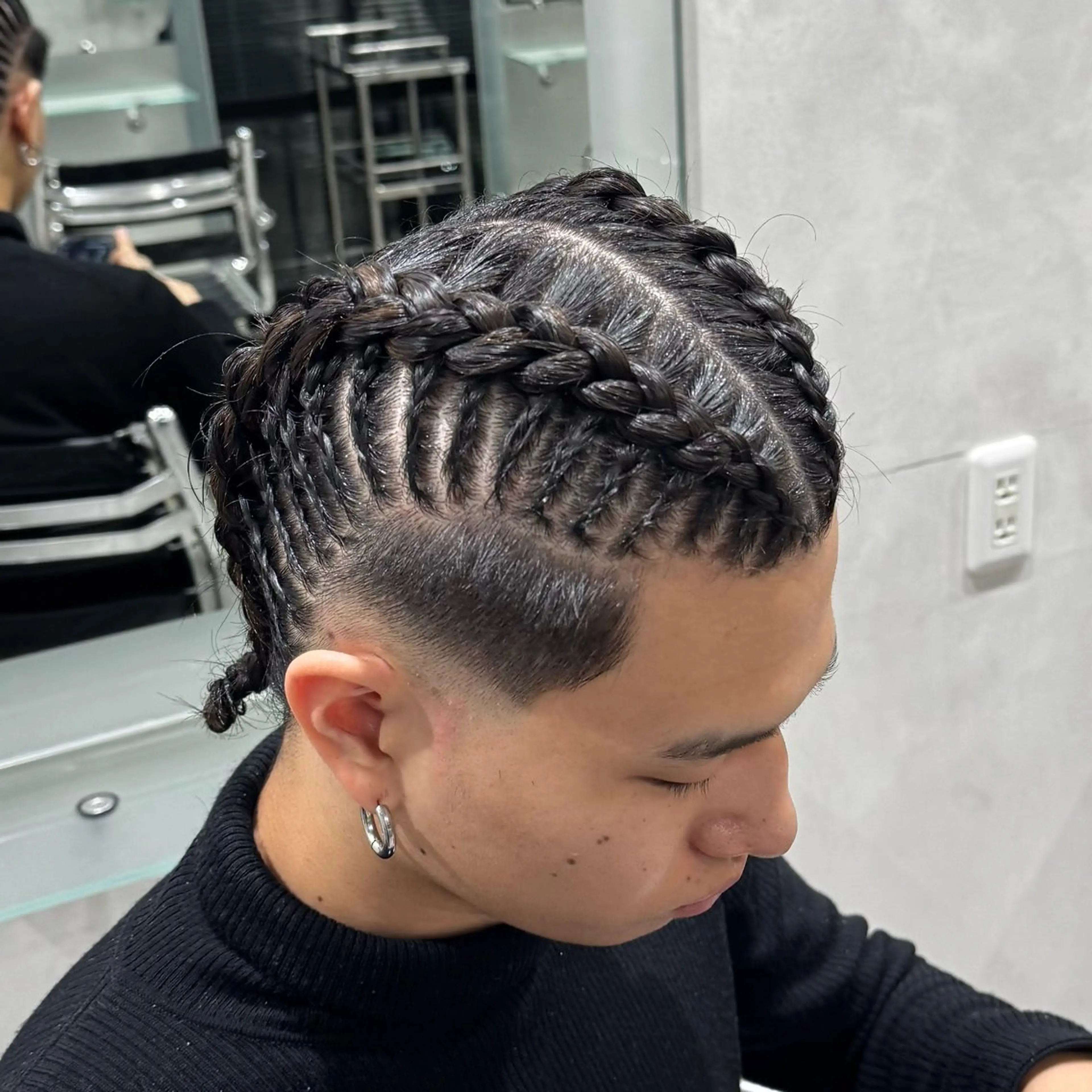 ヘアアレンジ メンズ れん ヘアカラー ブラックヘア/新宿のヘアスタイル