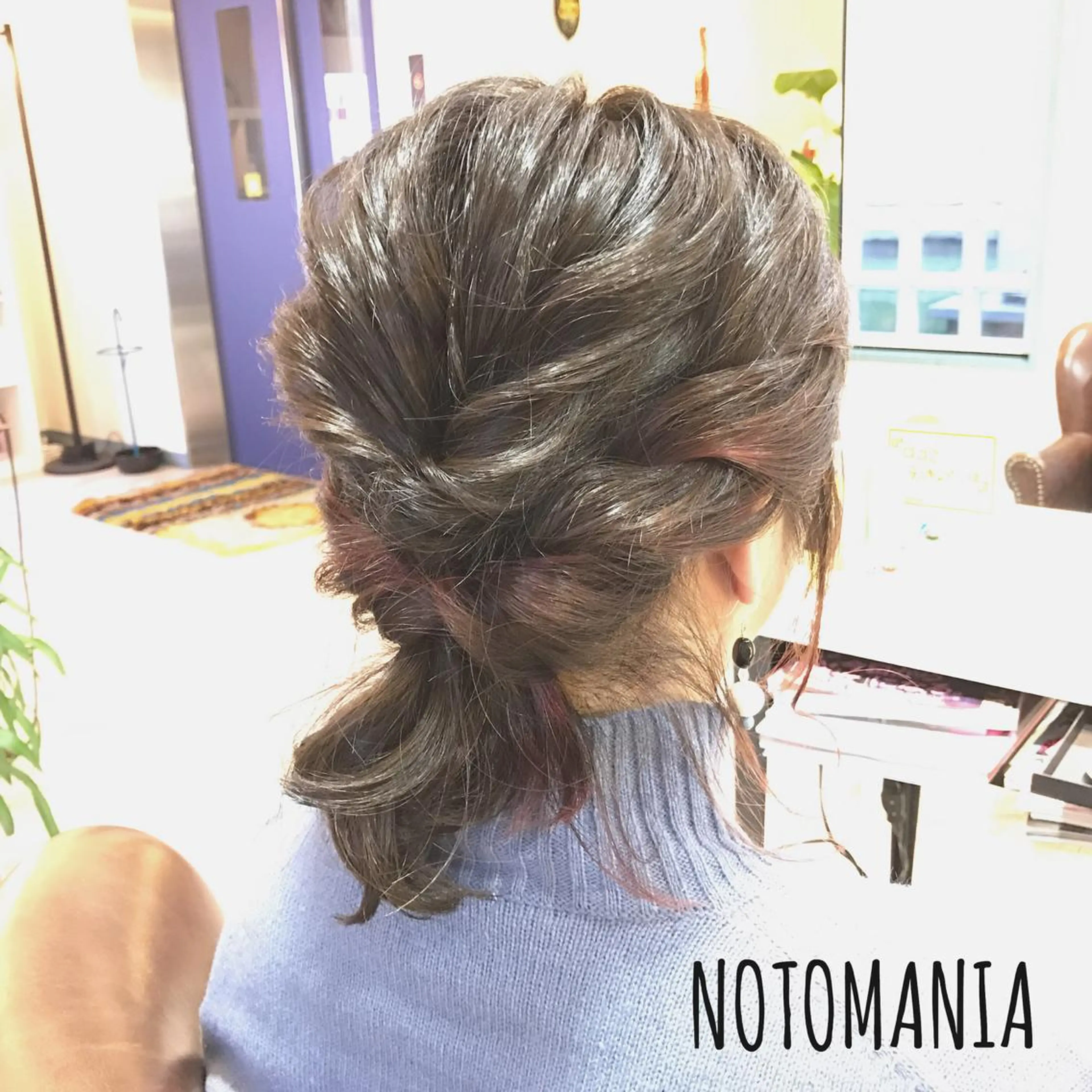 ミディアム セミロング ロング カラー ヘアアレンジ ハイライトカラー ハイライト トリートメント イシハラ アズサのヘアスタイル
