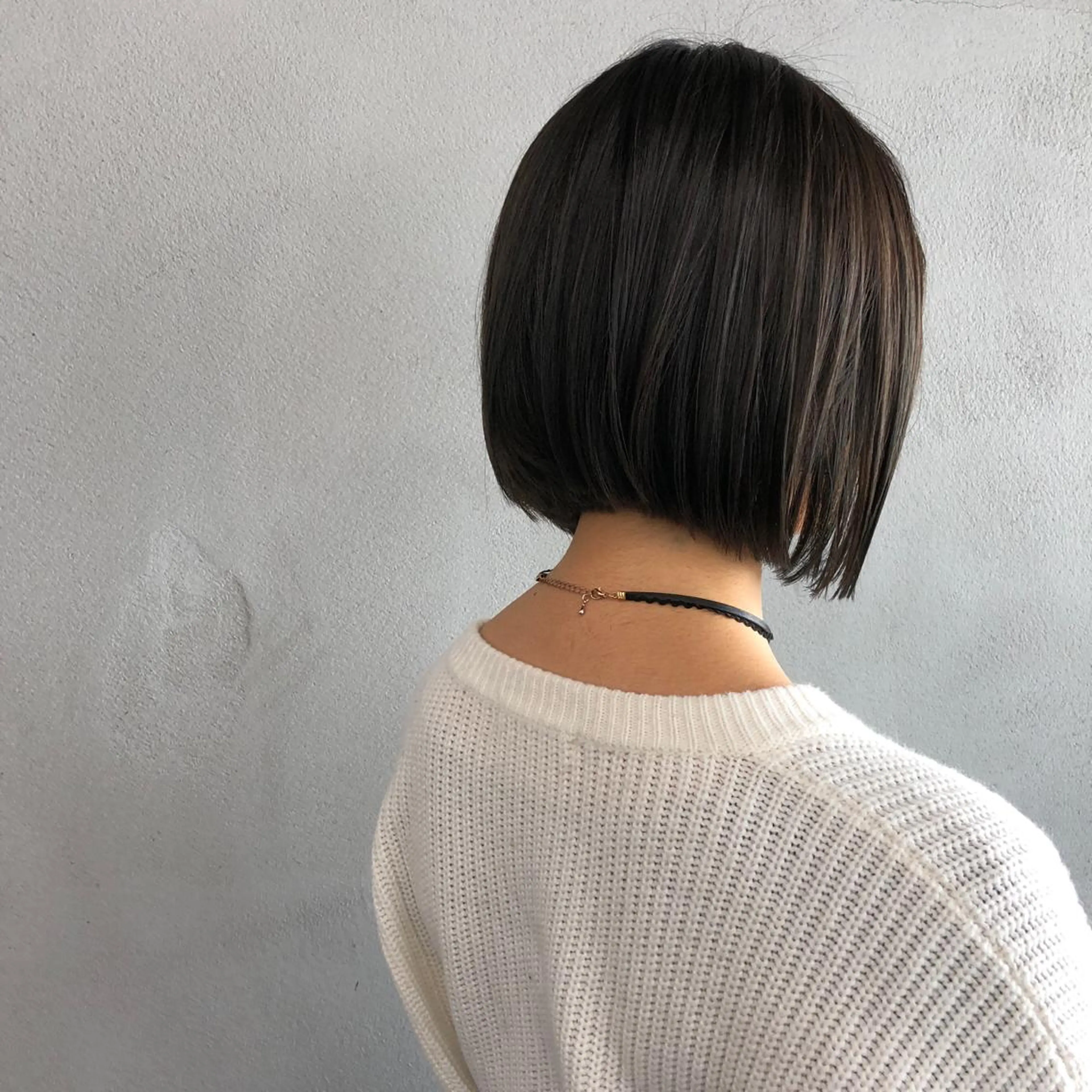 ショート カラー 前下がりボブ ボブ カット ヘアカラー トリートメント ボブ/ショート/ 白髪染め/メンズ葛西のヘアスタイル