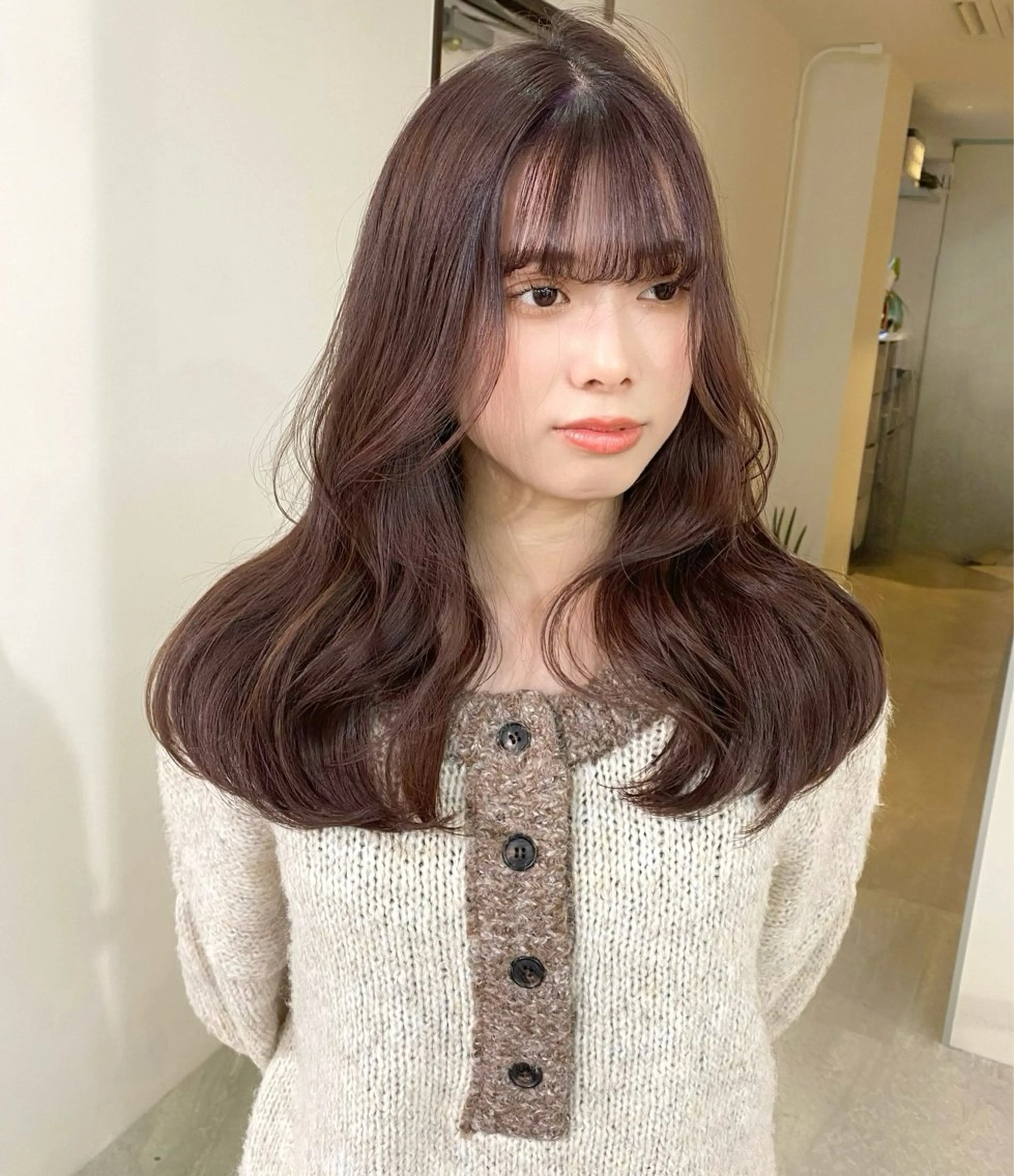 カラー ブリーチ ブリーチなしカラー ヘアカラー mizuki/ピンク ベージュ.レイヤーのヘアスタイル