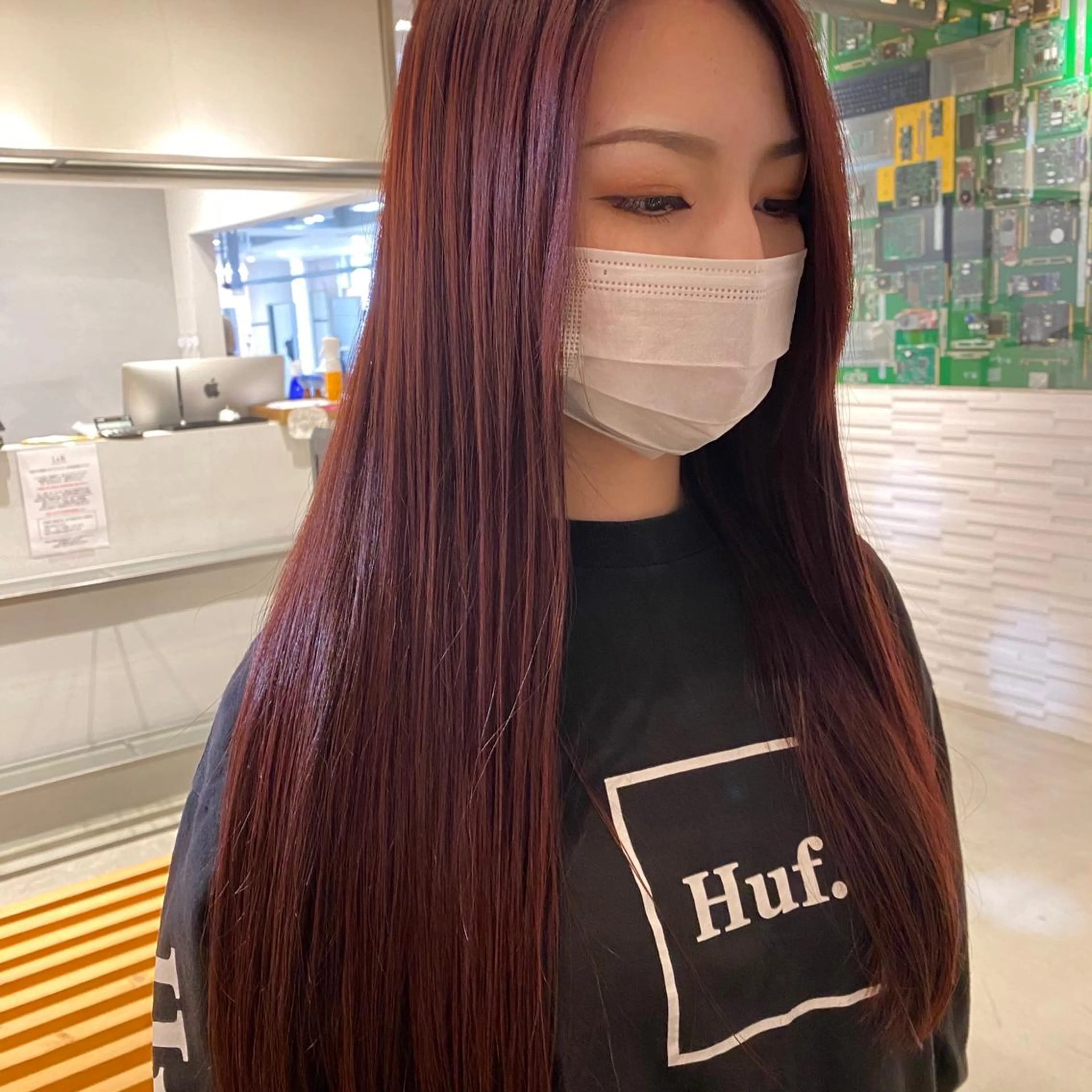 ロング カラー カット ヘアカラー トリートメント nameless miichiのヘアスタイル