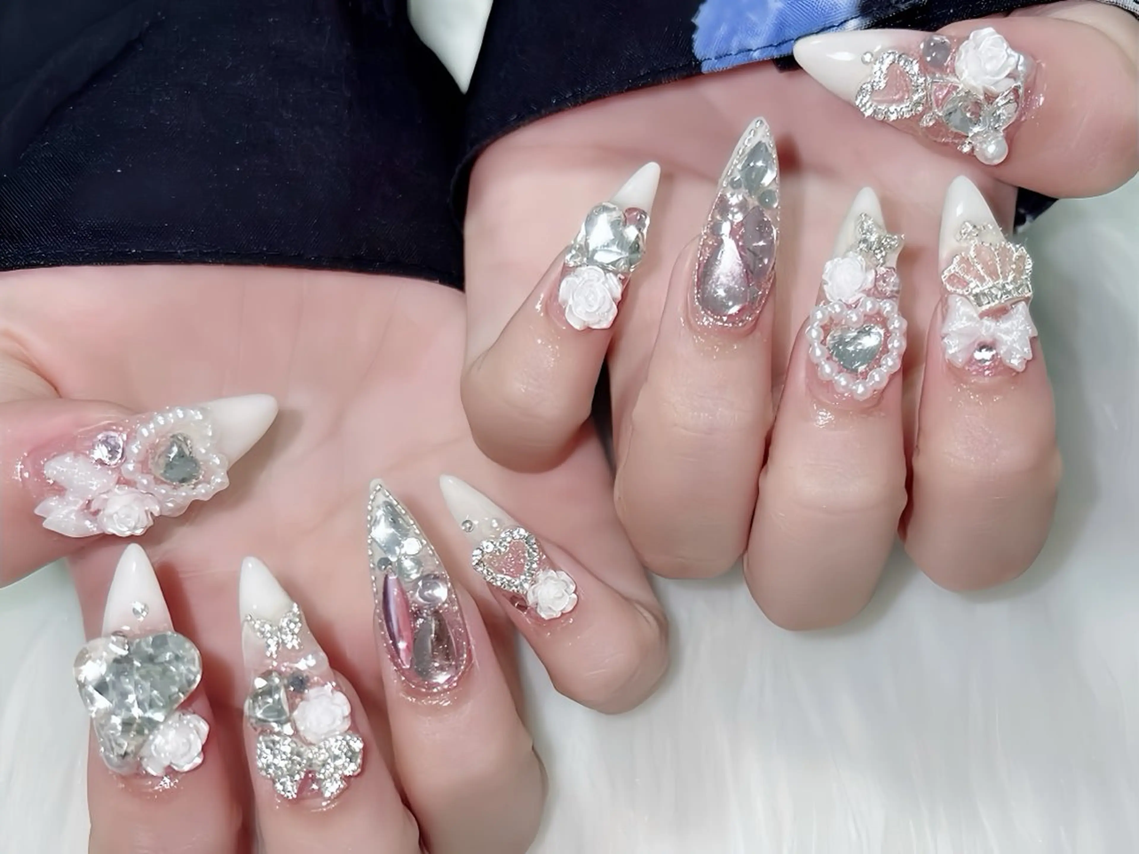 ネイル アートネイル フレンチネイル ジェルネイル 韓国ネイル ミラーネイル ハンドネイル Rin Nail所属・Rin Nailのネイルデザイン