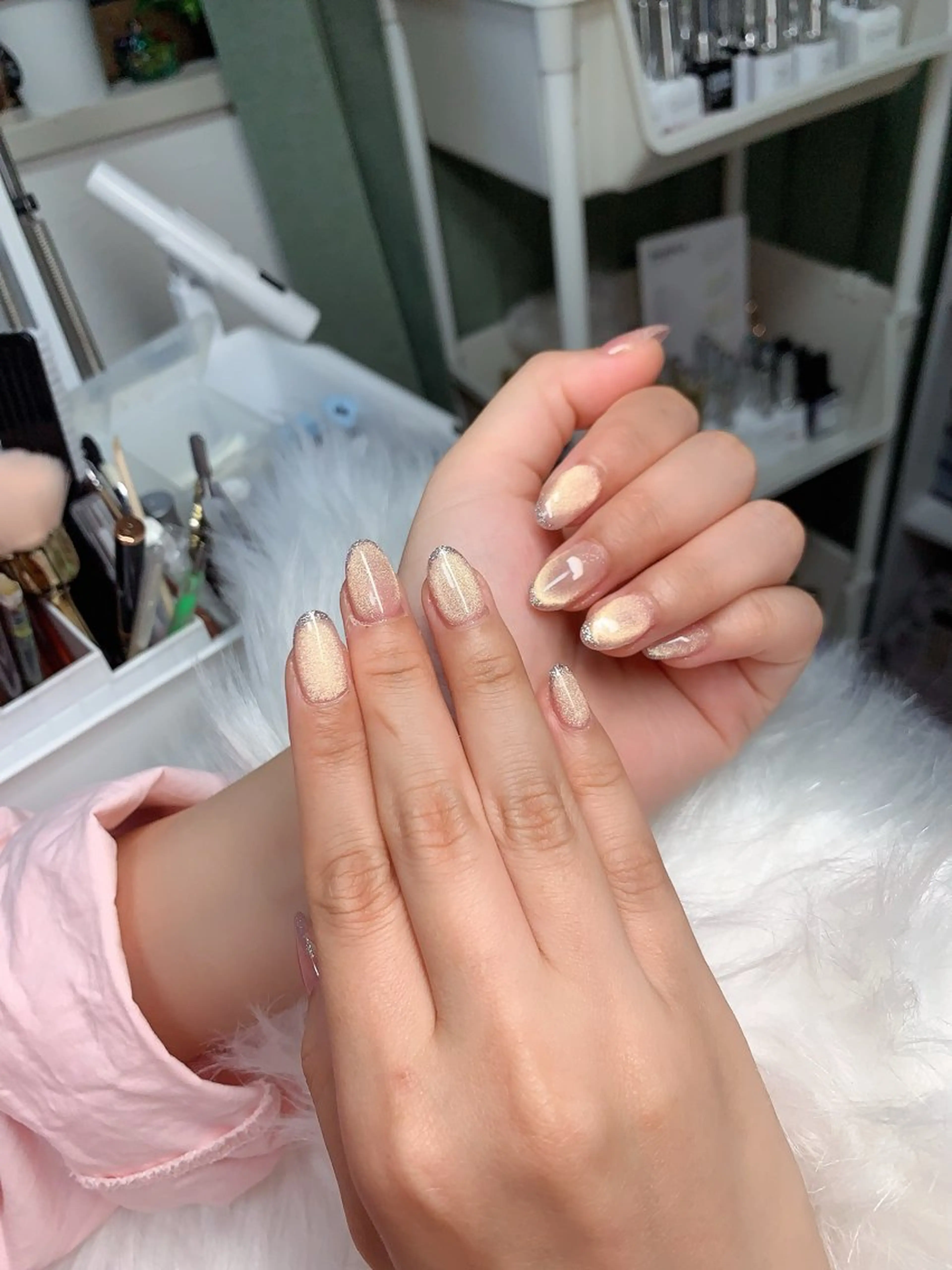 ネイル アートネイル チークネイル 長さ出し フットネイル フレンチネイル Lily nails studio所属・Lily nails studioのネイルデザイン