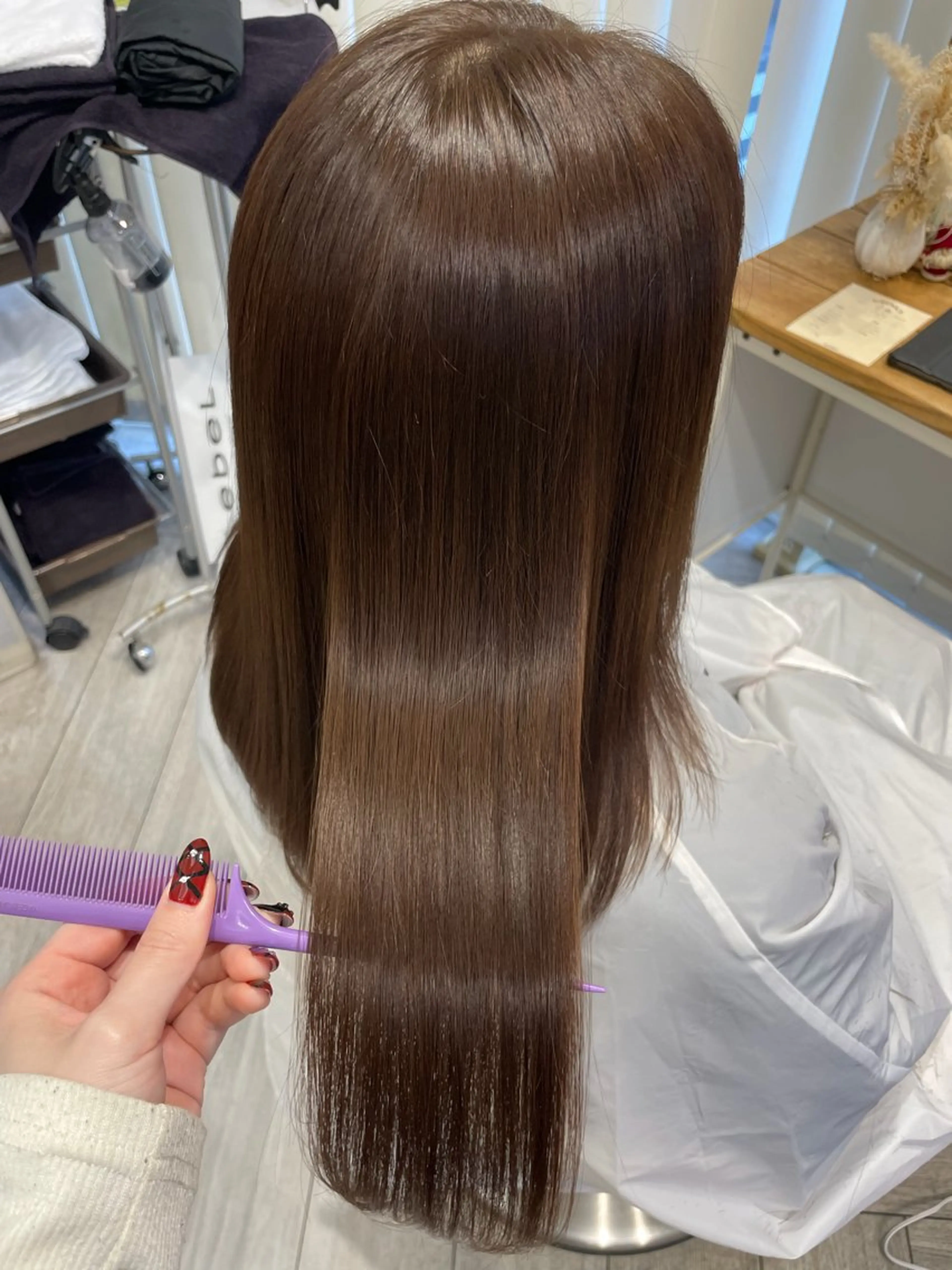 ロング 縮毛矯正 蓮池 愛海のヘアスタイル