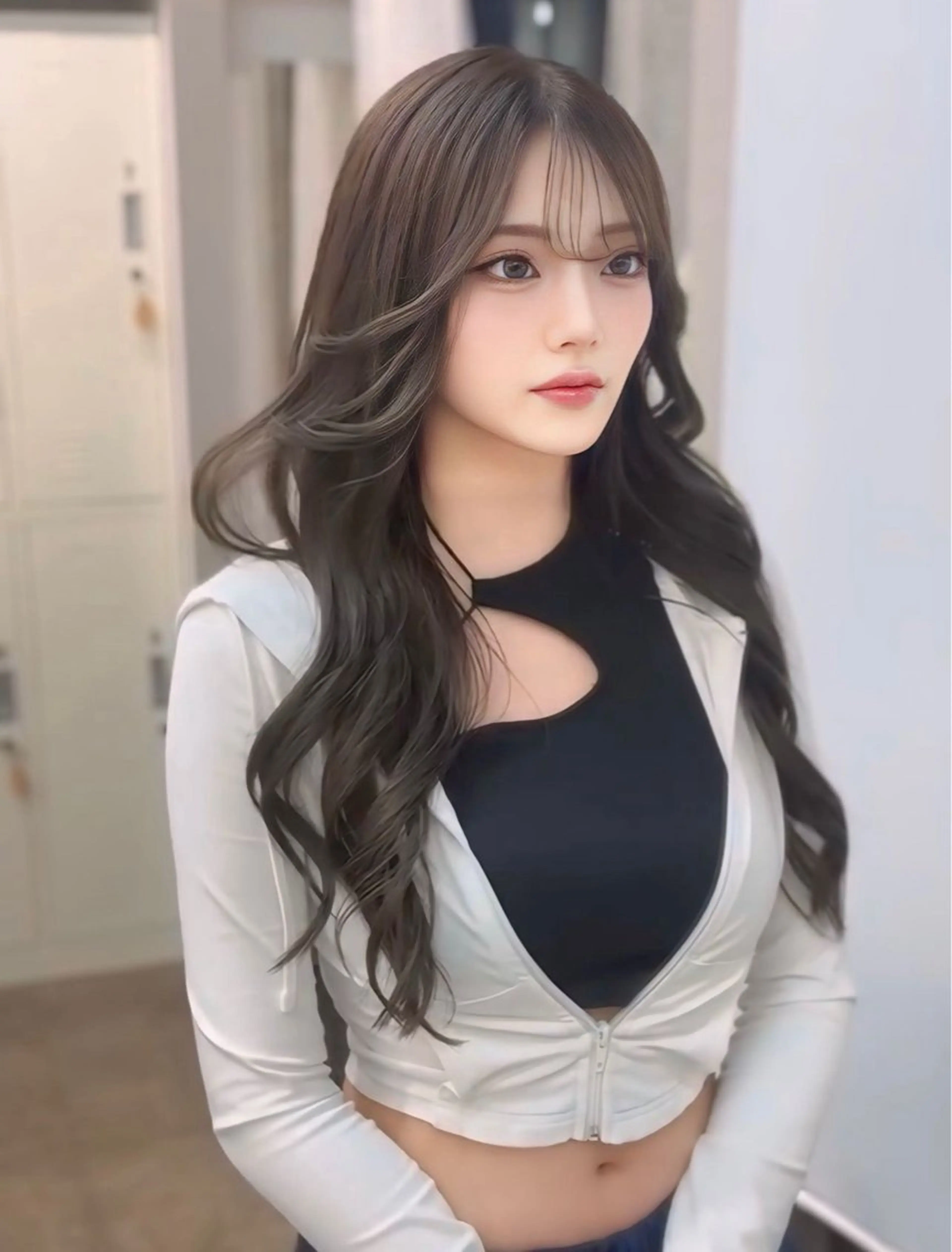 ロング カラー 渡 汐音のヘアスタイル