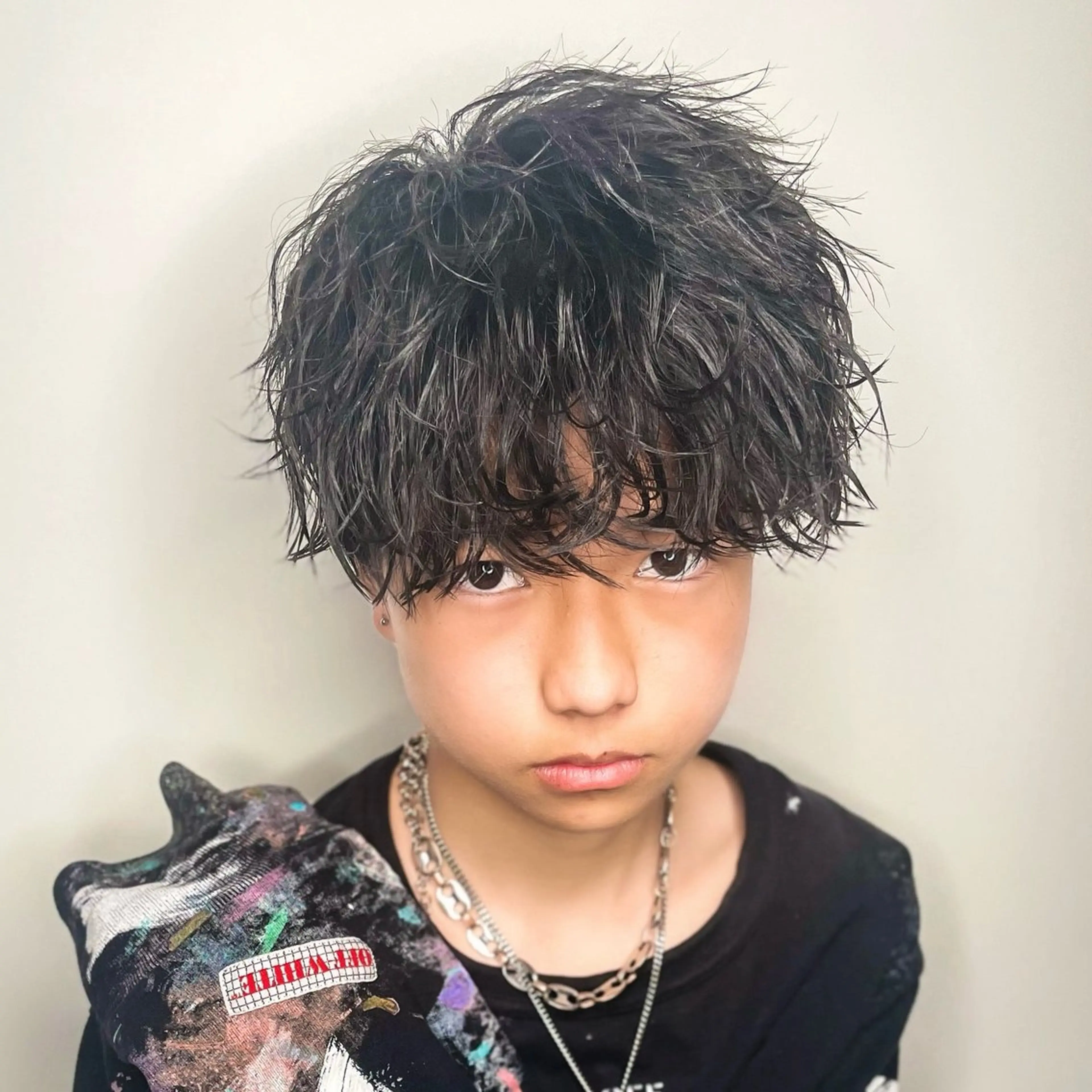 ミディアム カラー パーマ メンズ カット パーマ トリートメント シースルーマッシュ/ メンズ/KYOHEIのヘアスタイル