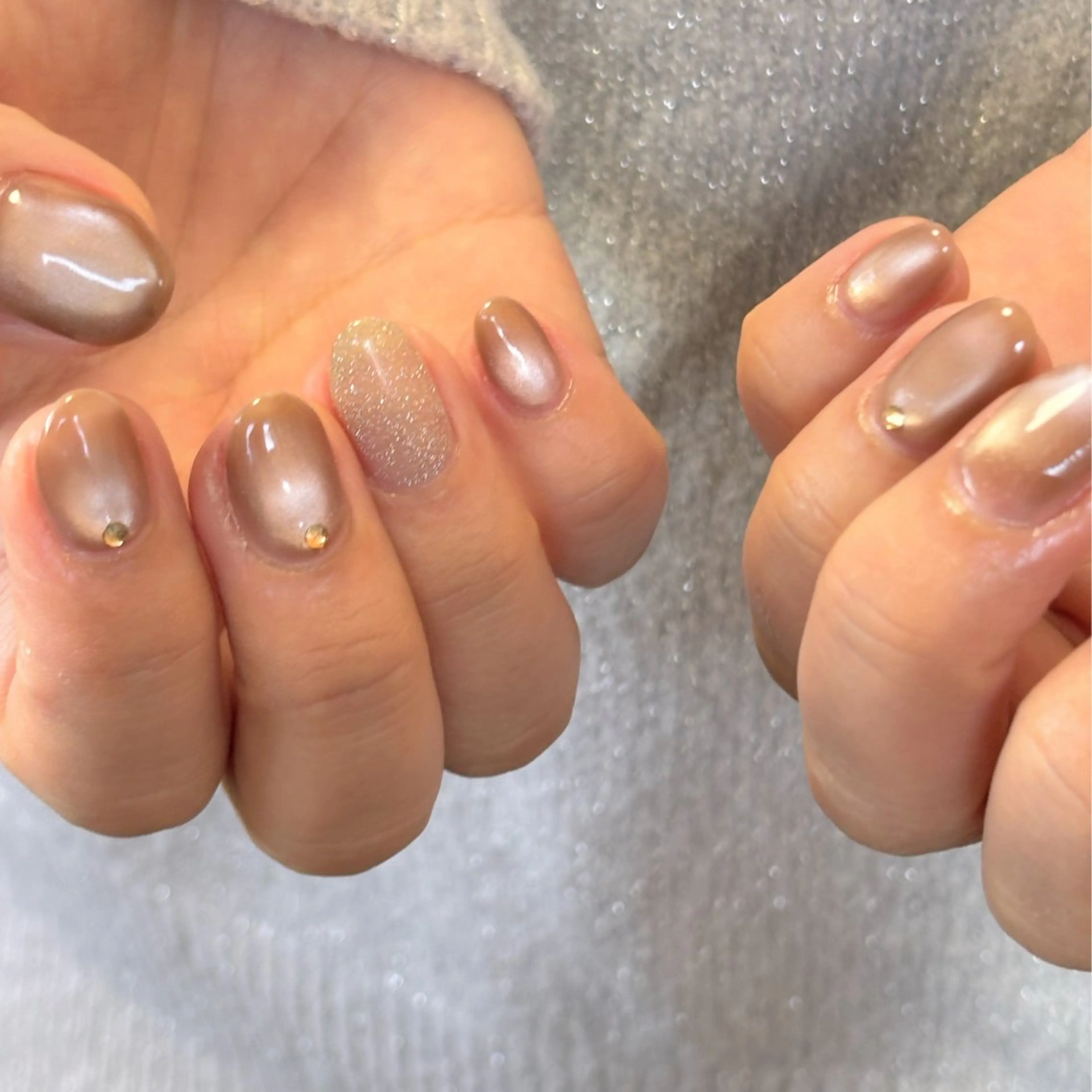 ネイル フラッシュネイル ジェルネイル キラキラネイル マグネットネイル ニュアンスネイル ハンドネイル tamu nail 金町のネイルデザイン