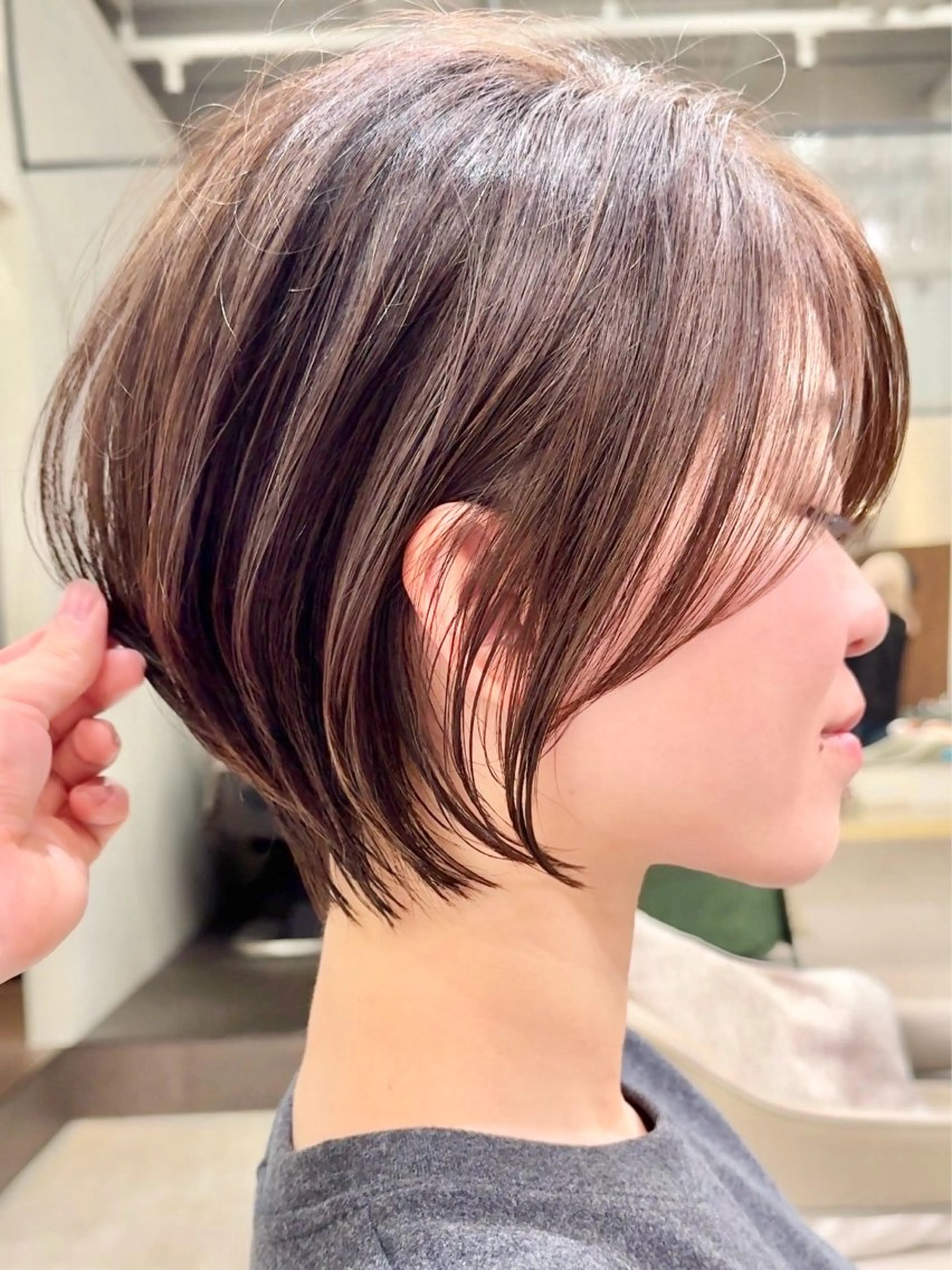 ショート 似合わせカット/透明 感カラー/まりん🎀のヘアスタイル