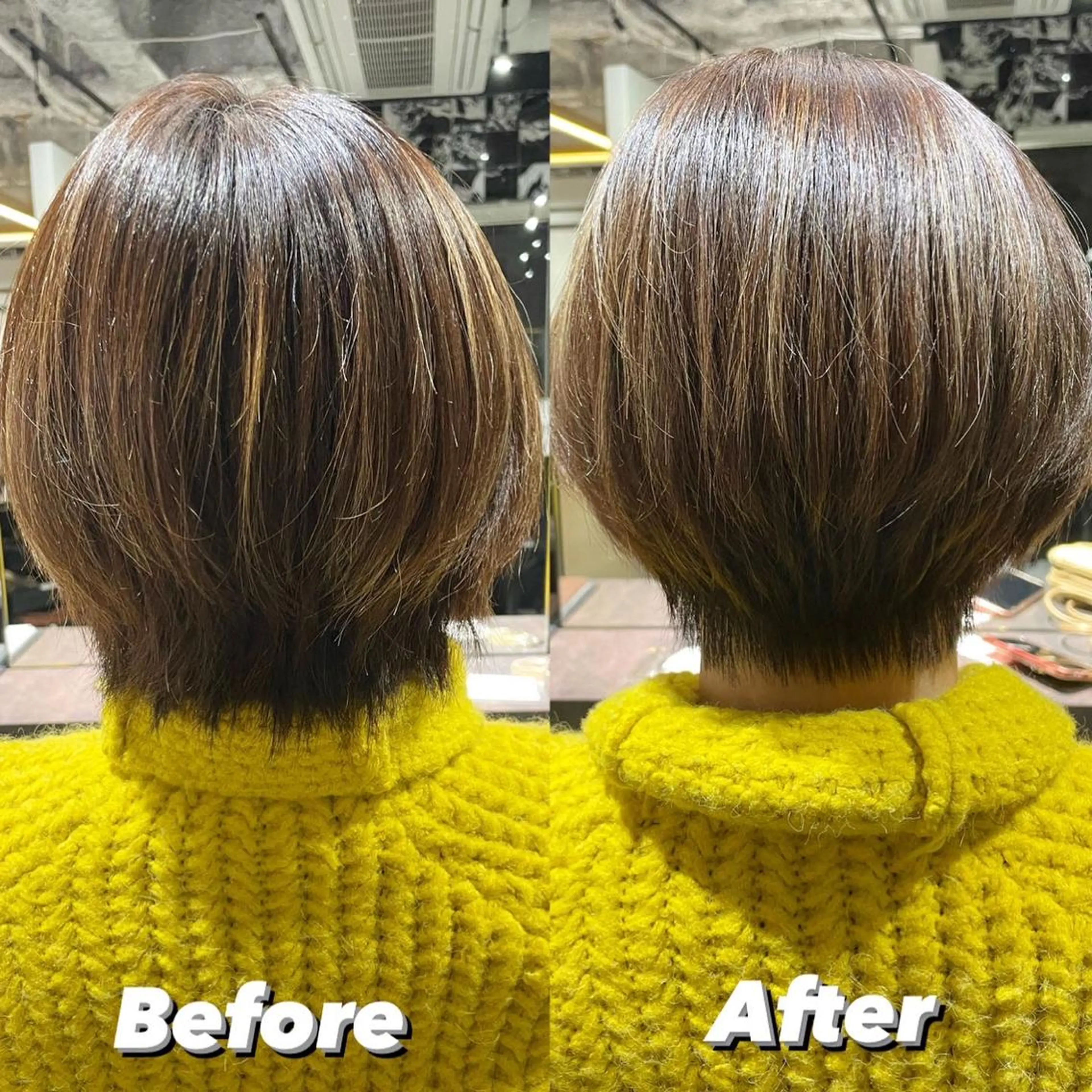 ショート カラー 丸みショート ショートヘア カット ヘアカラー トリートメント One By The Ect所属・ショート/脱白髪染め ☆宇﨑悠実のヘアスタイル