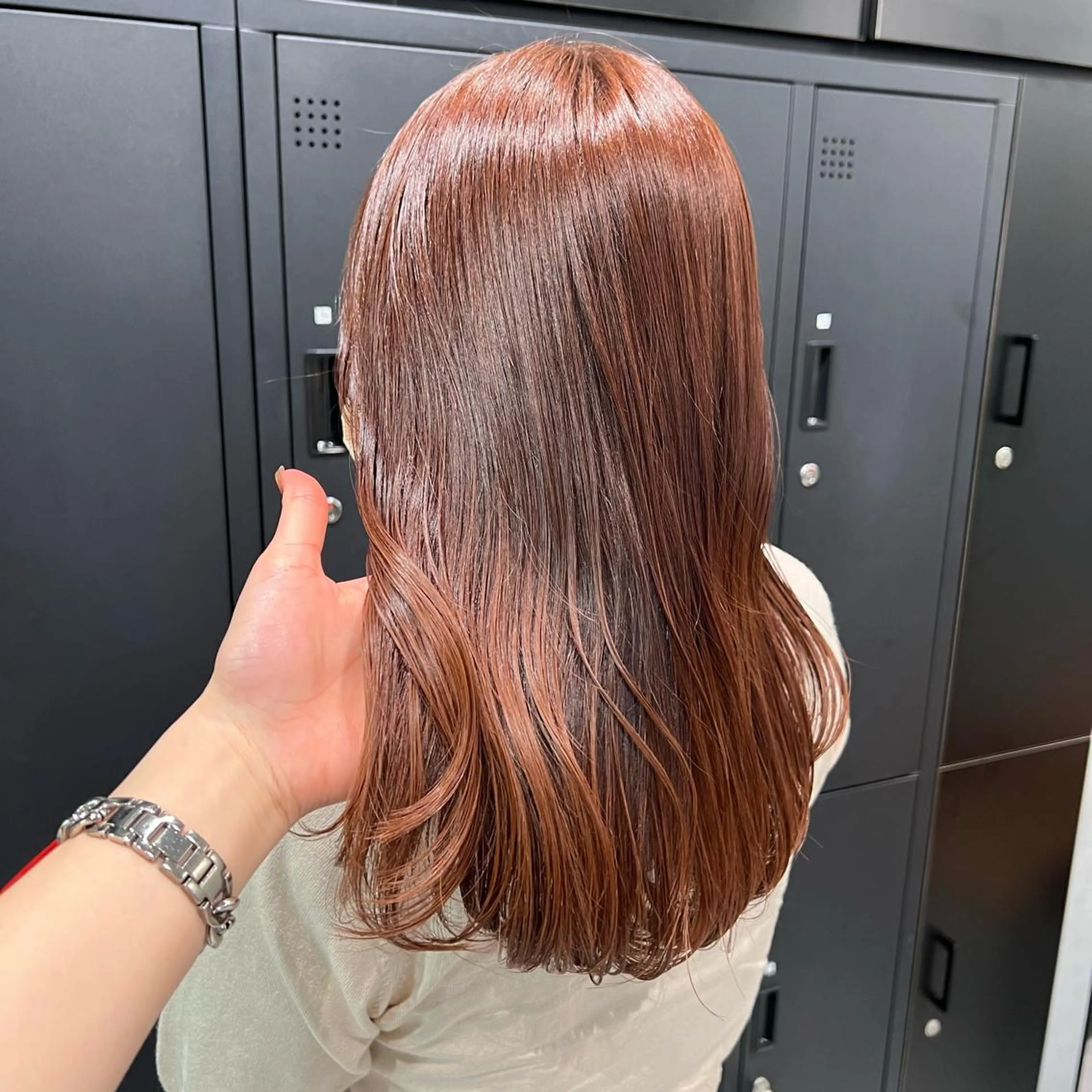 ミディアム カラー ブリーチ ブリーチなしカラー オレンジ 🍑似合わせカラー/ デザイン🍑野本麗奈のヘアスタイル