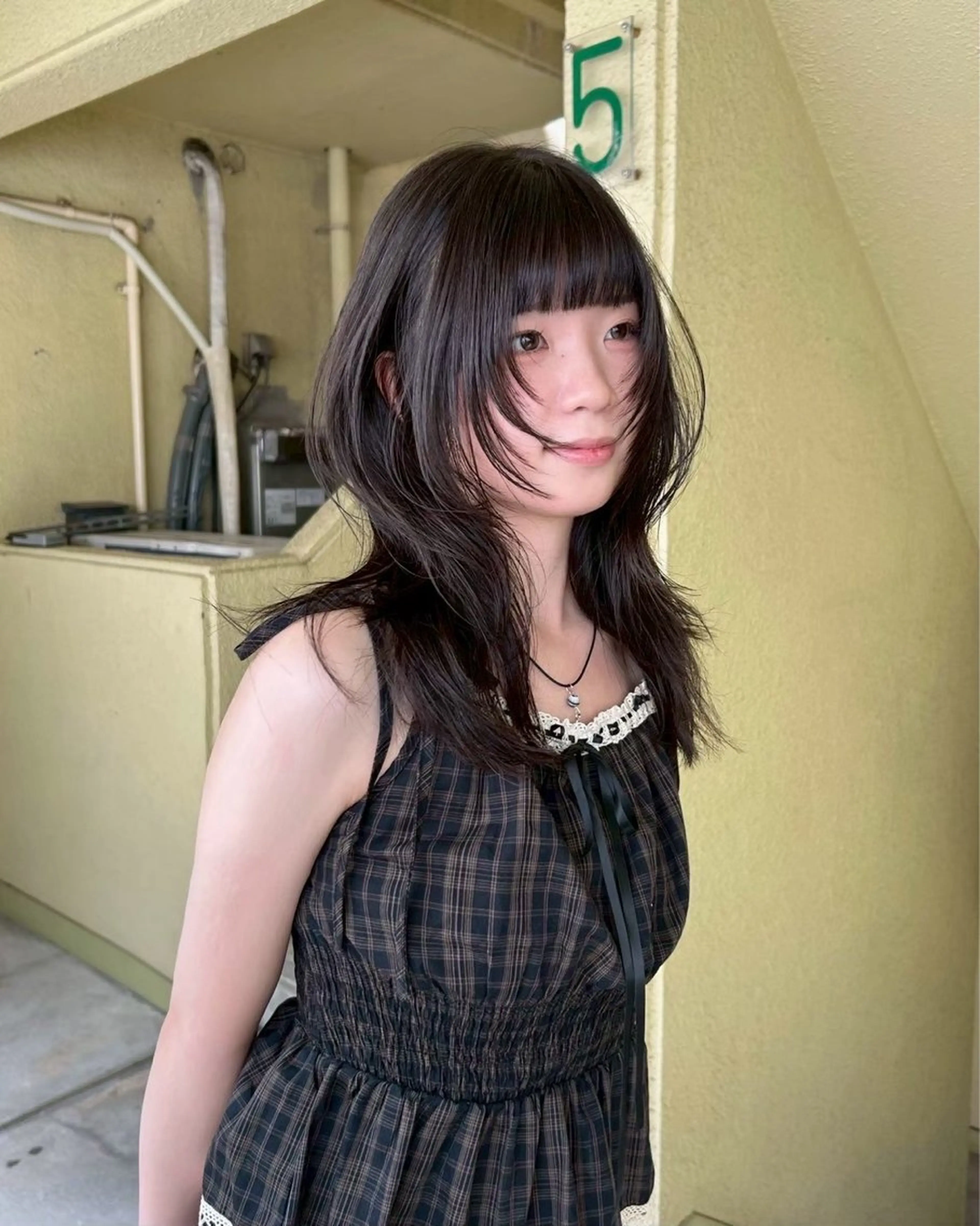 セミロング ハッシュカット 韓国風ヘア レイヤーカット カット ヘアカラー トリートメント 令和のレイヤーカット /レイヤー冨田のヘアスタイル