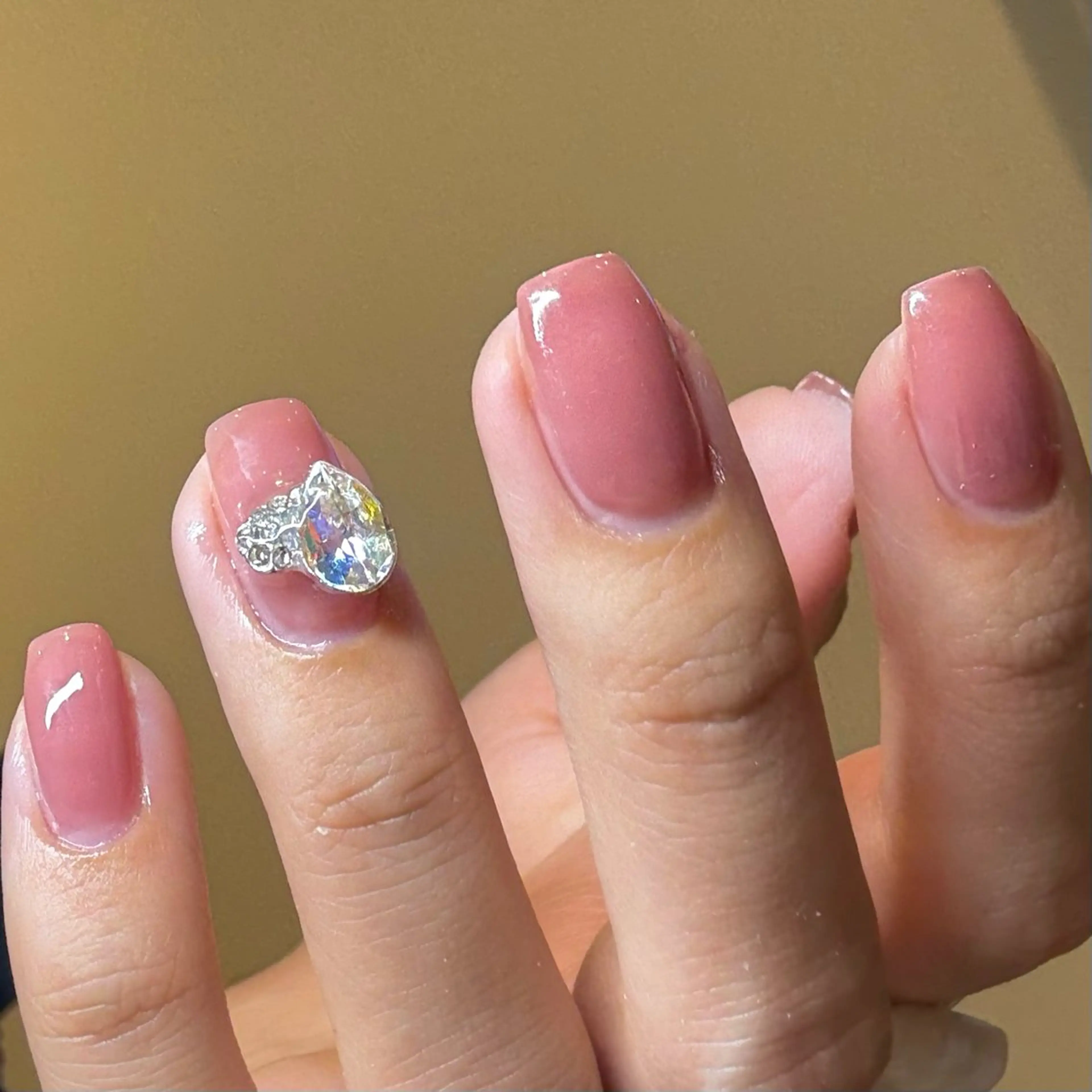 ネイル オフィスネイル ワンカラーネイル ハンドネイル to:que(トーク)所属・本町🤍パラジェル 自爪育成✨🤍のネイルデザイン