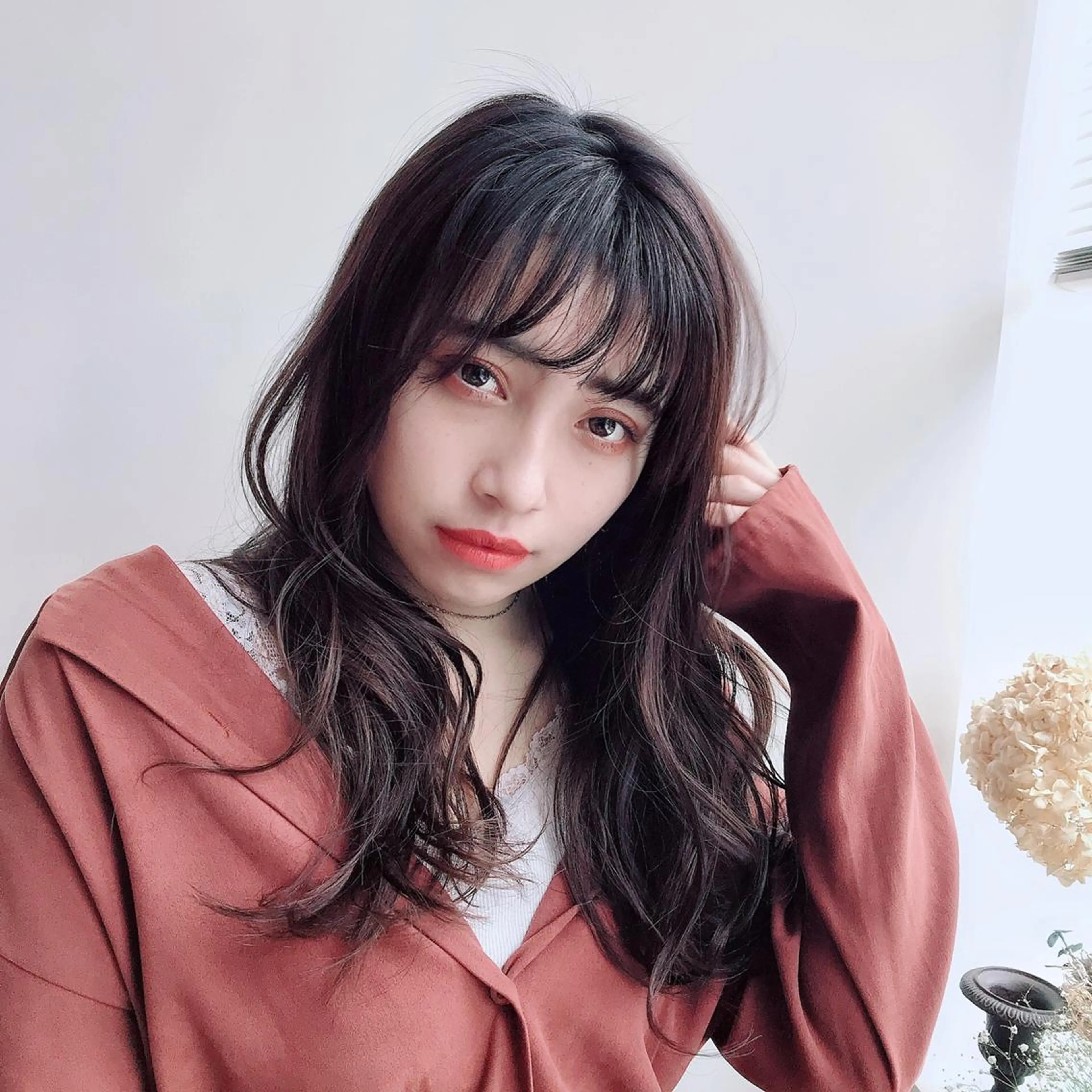 ロング カラー パーマ シースルーバング 大人お洒落女子❤︎ Ayakoのヘアスタイル