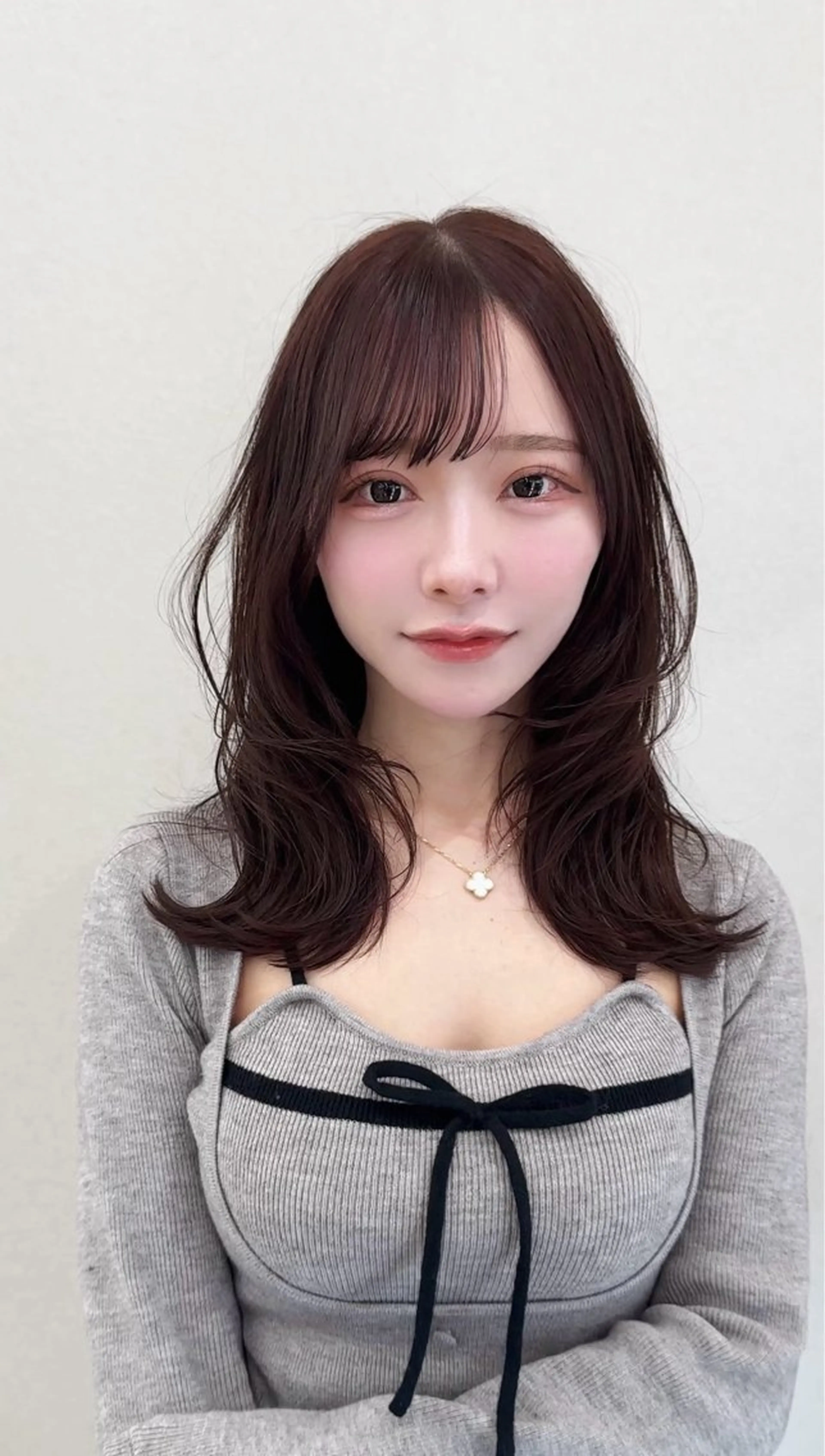 ミディアム カラー カット COA GINZA 空也/前髪/顔まわりのヘアスタイル