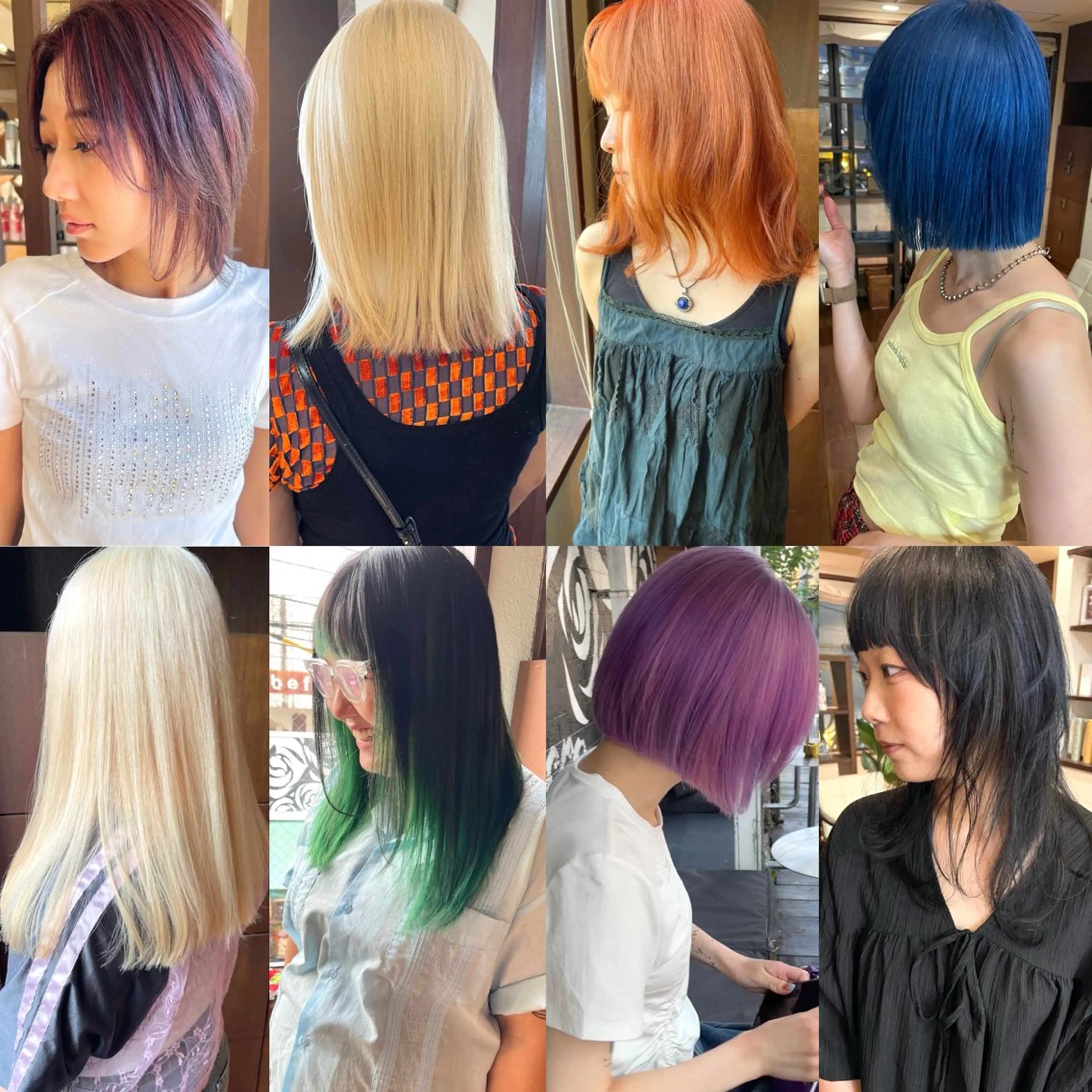 ミディアム カラー デザインカラー カット ヘアカラー トリートメント 髪質改善ｶﾗｰ ｹｱﾌﾞﾘｰﾁ/ﾀﾑのヘアスタイル