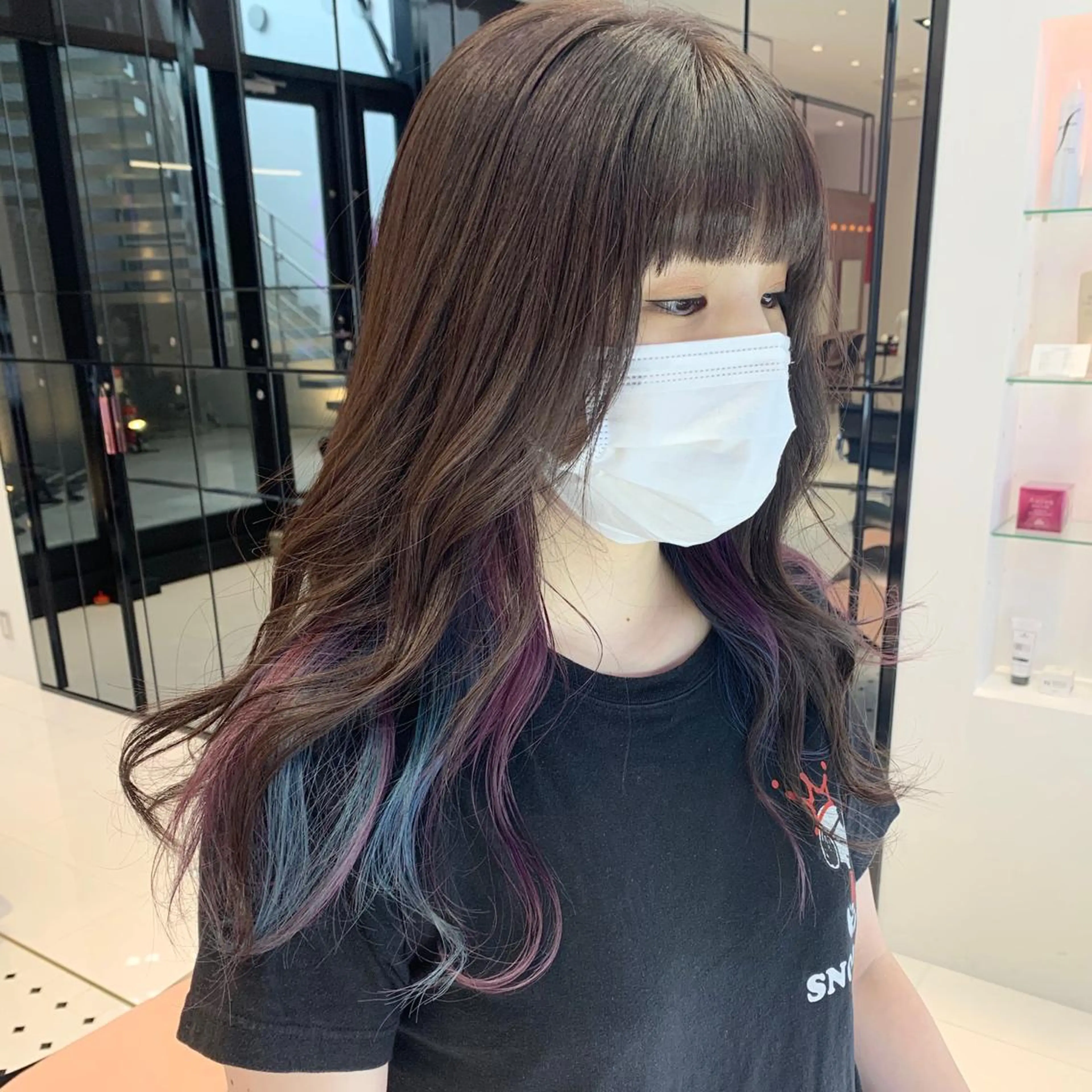 ロング カラー インナーカラー ハッシュカット/ハイ トーン/MANAMIのヘアスタイル