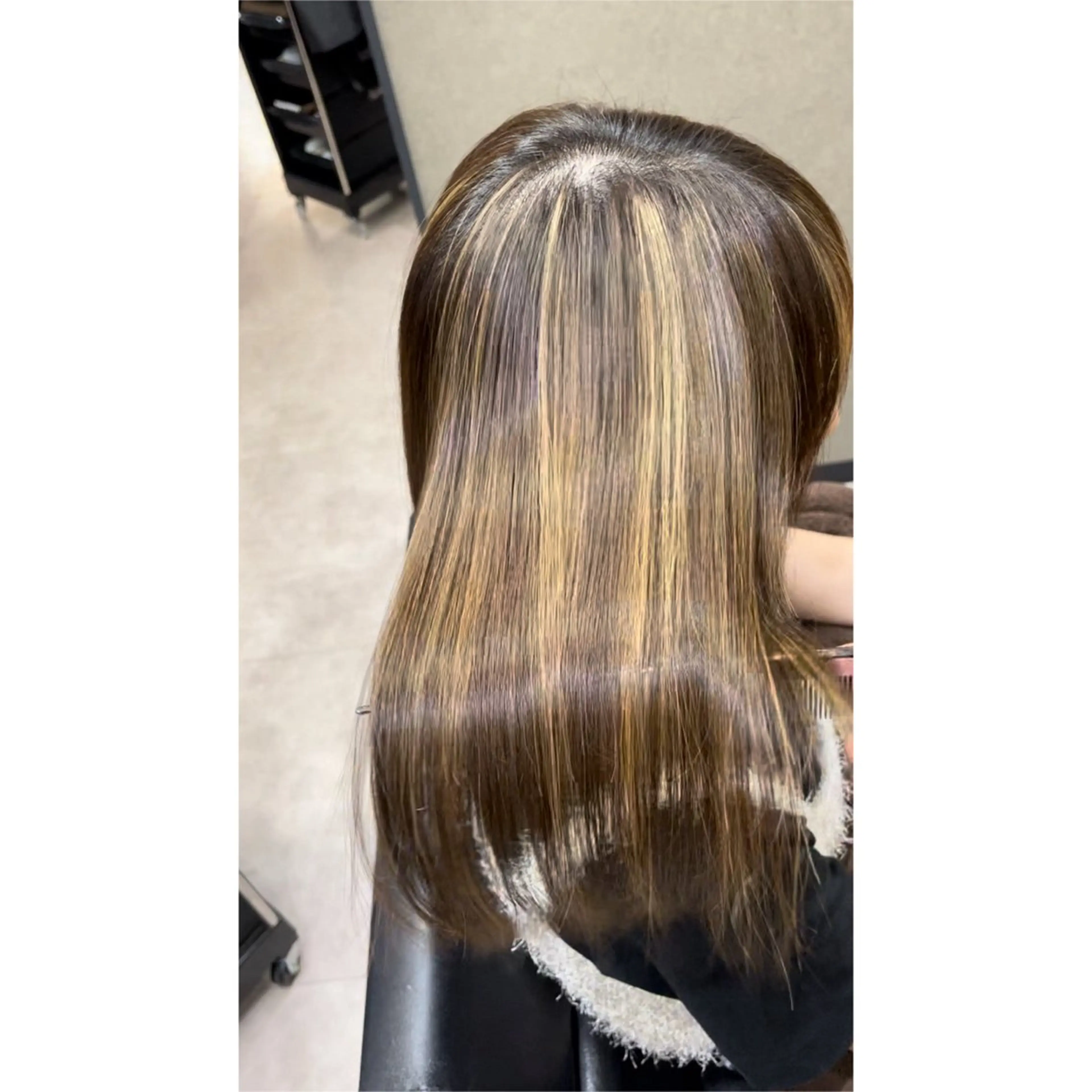 ミディアム ハイライト 縮毛矯正 縮毛矯正 平賀　凌のヘアスタイル