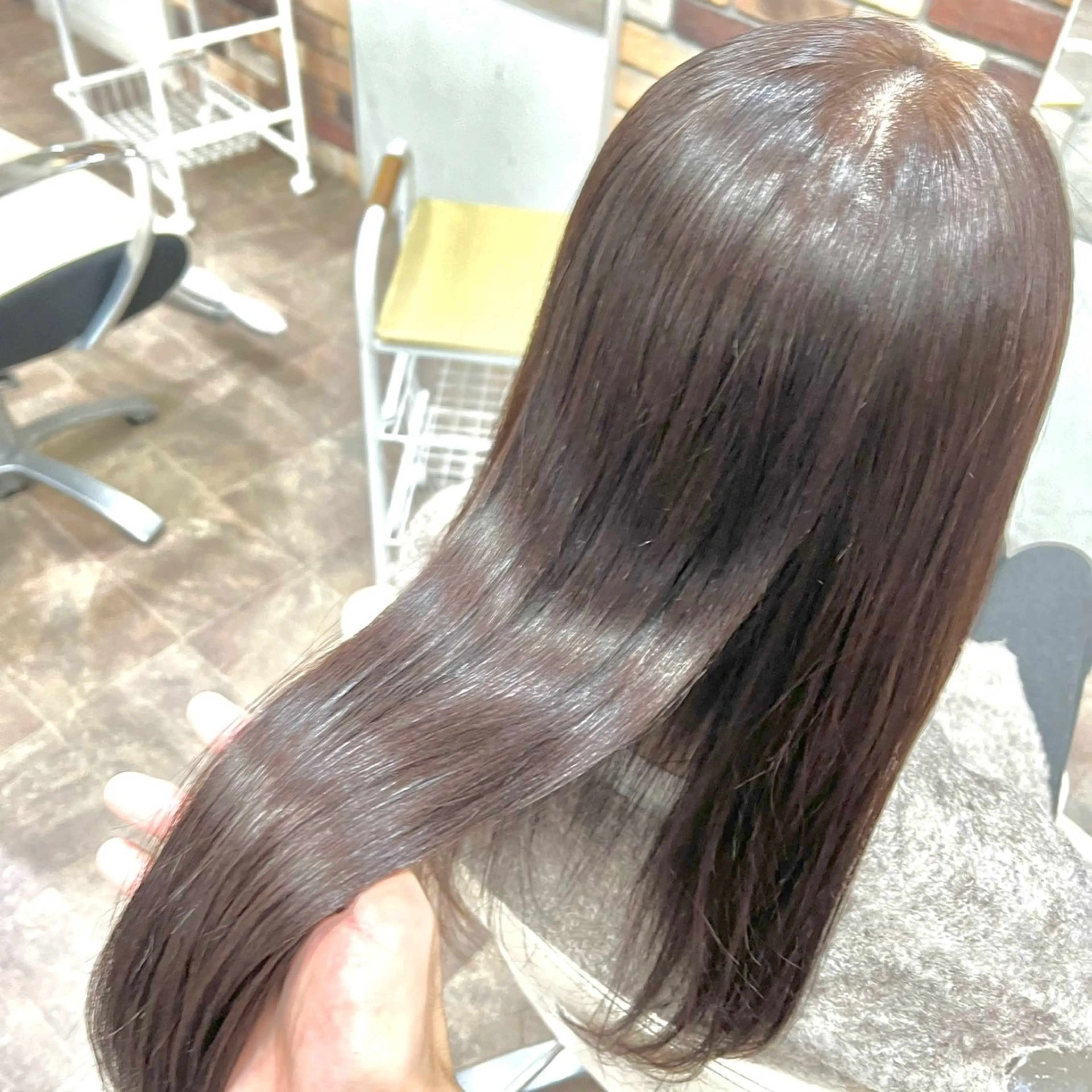 ロング カラー カット ヘアカラー 縮毛矯正 トリートメント スパークヘア所属・大人女性の縮毛矯正/ お手入れ簡単/馬渕樹のヘアスタイル