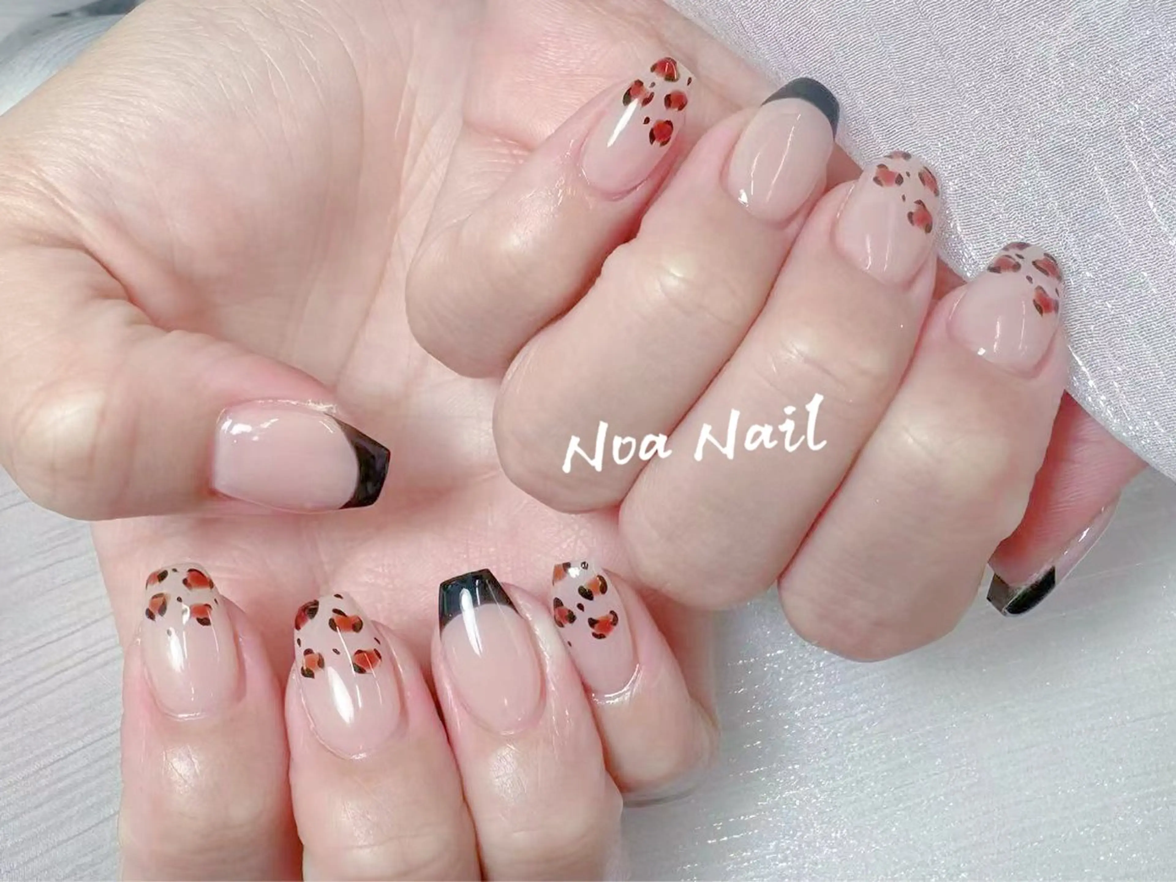 ネイル オーロラネイル フレンチネイル グラデーション 韓国ネイル マグネットネイル ハンドネイル NOA NAILのネイルデザイン