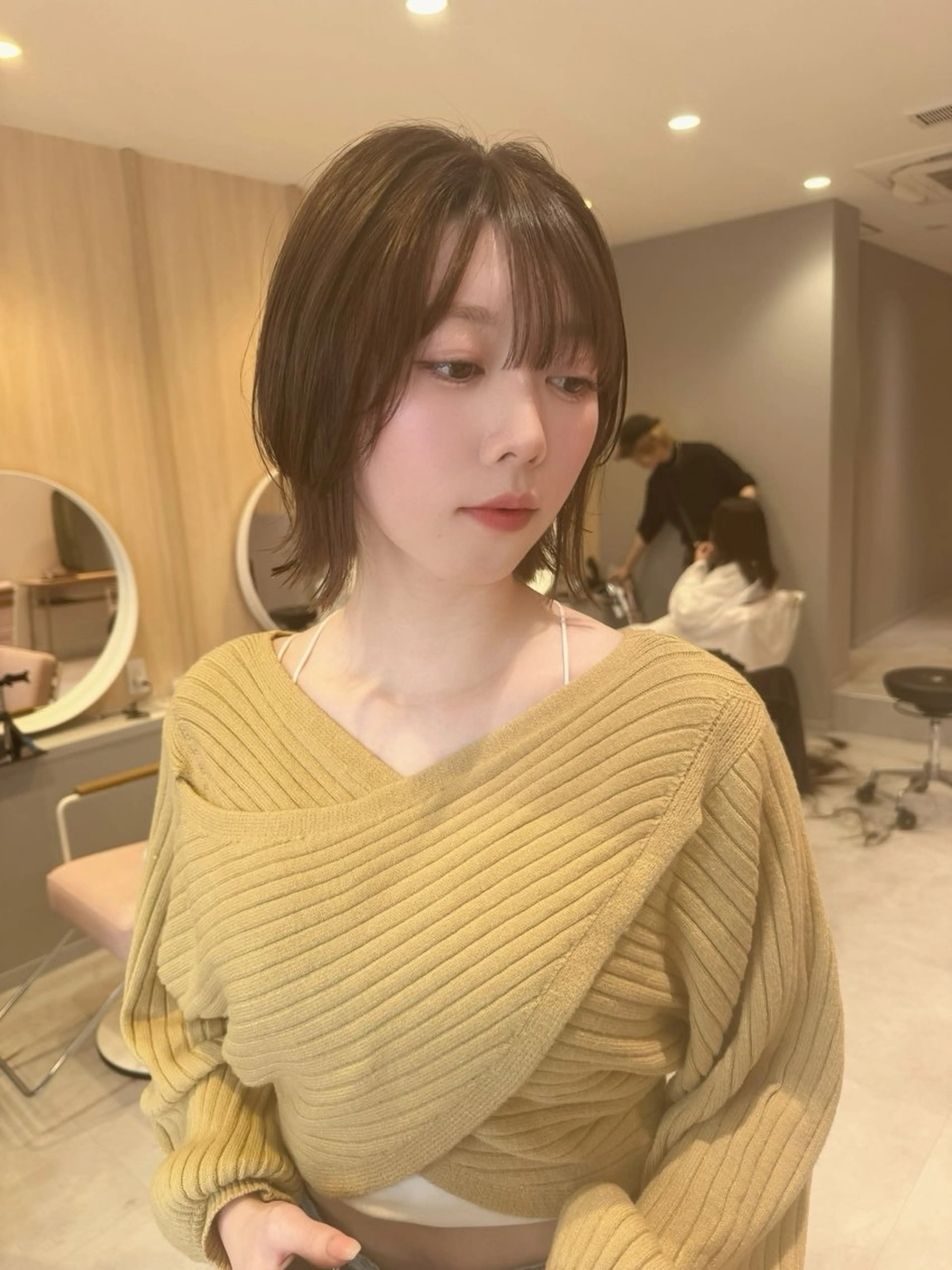 ミディアム カラー カット ヘアカラー トリートメント ヘアセット ✂️似合わせの魔術師 石田一樹✂️のヘアスタイル