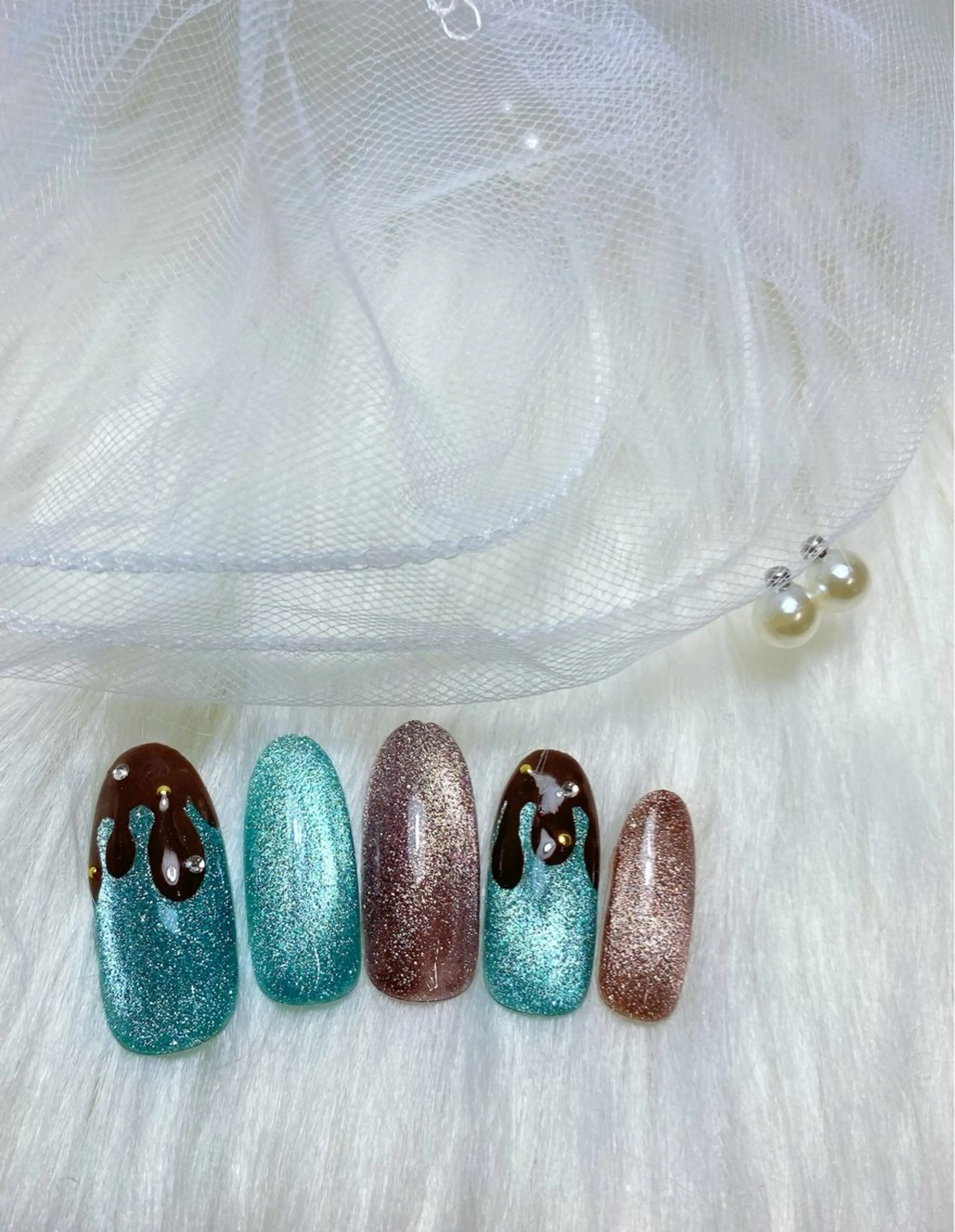 ネイル マグネットネイル ハンドネイル LizNail MARINAのネイルデザイン