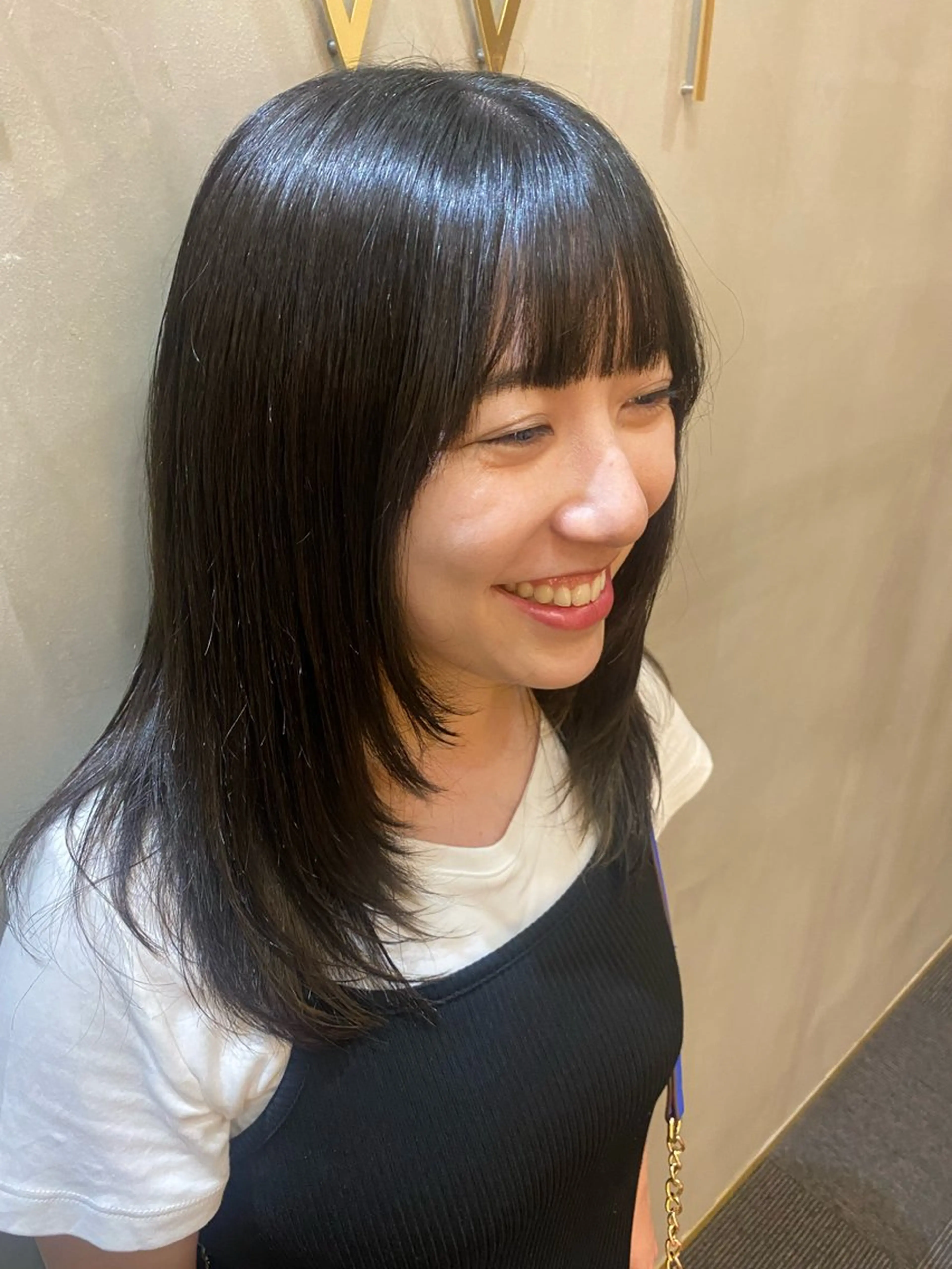 セミロング カラー 韓国×髪質改善カラー 💎hinaのヘアスタイル