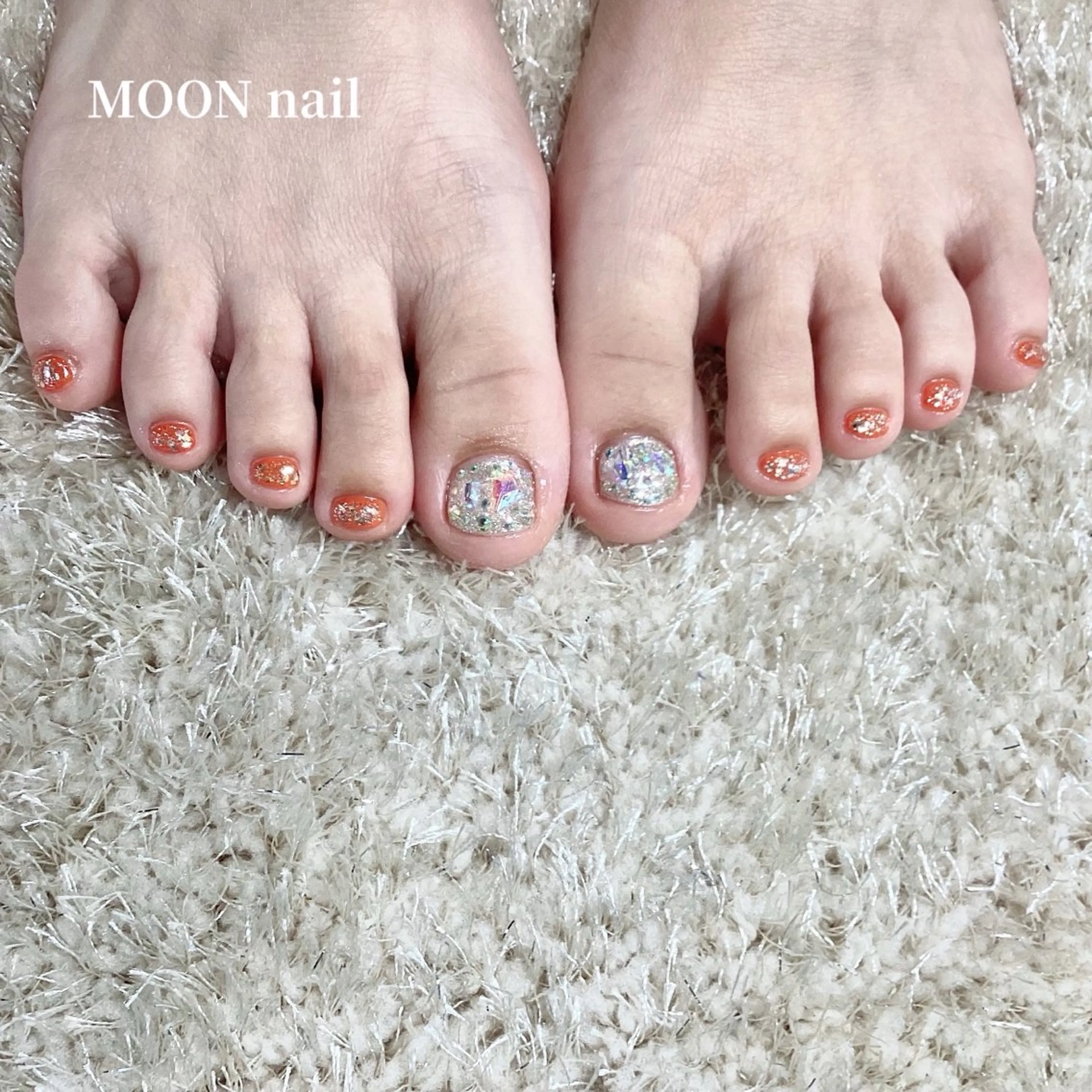 ネイル フットネイル ワンカラーネイル 浦添 MOON  nailのネイルデザイン
